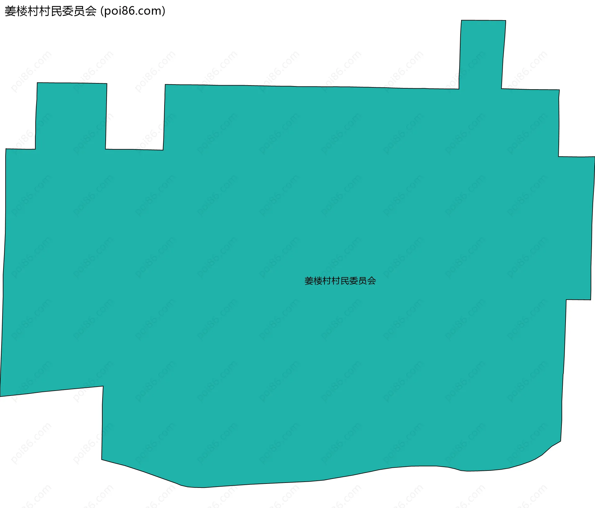 姜楼村村民委员会边界地图