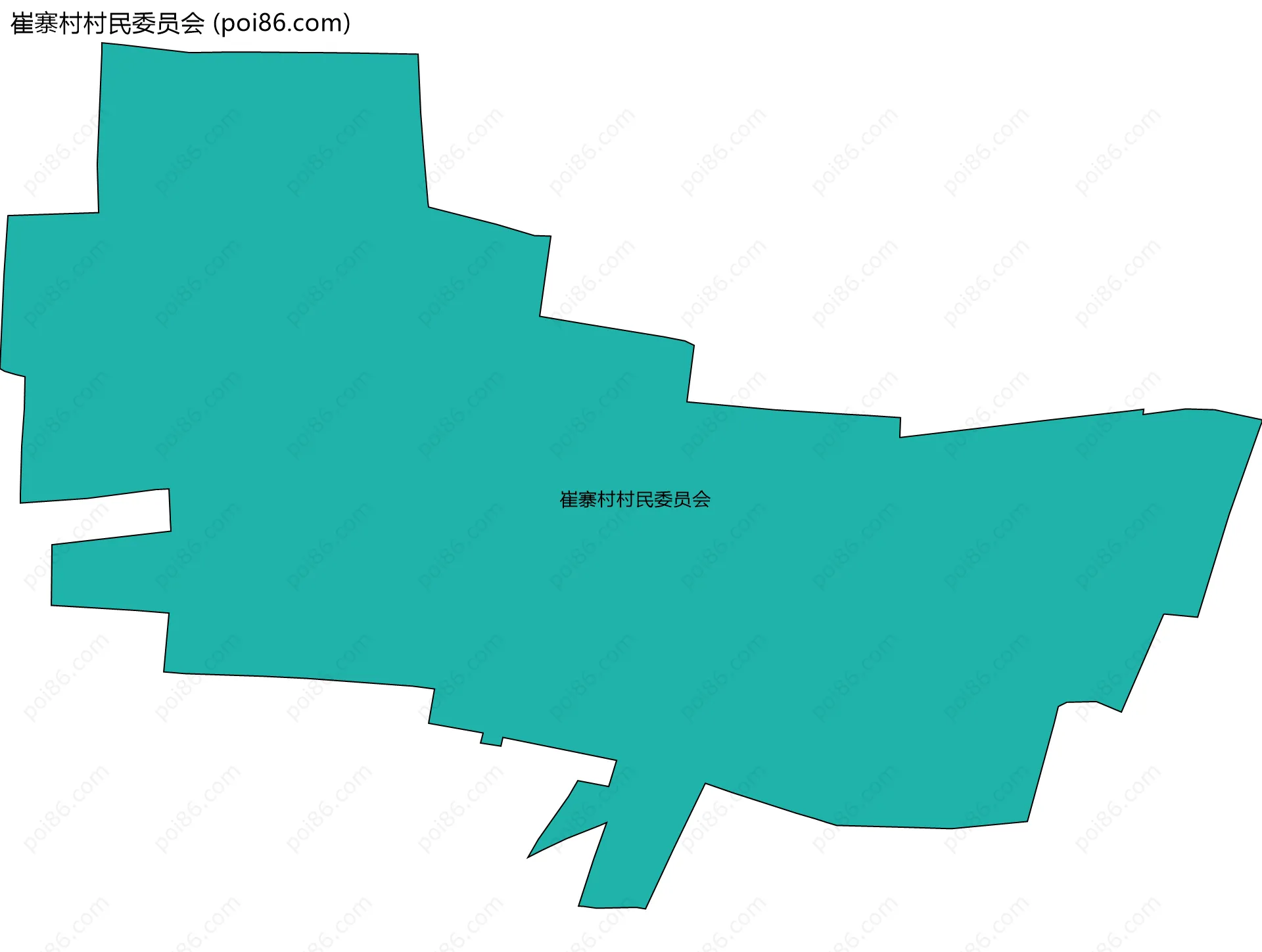 崔寨村村民委员会边界地图