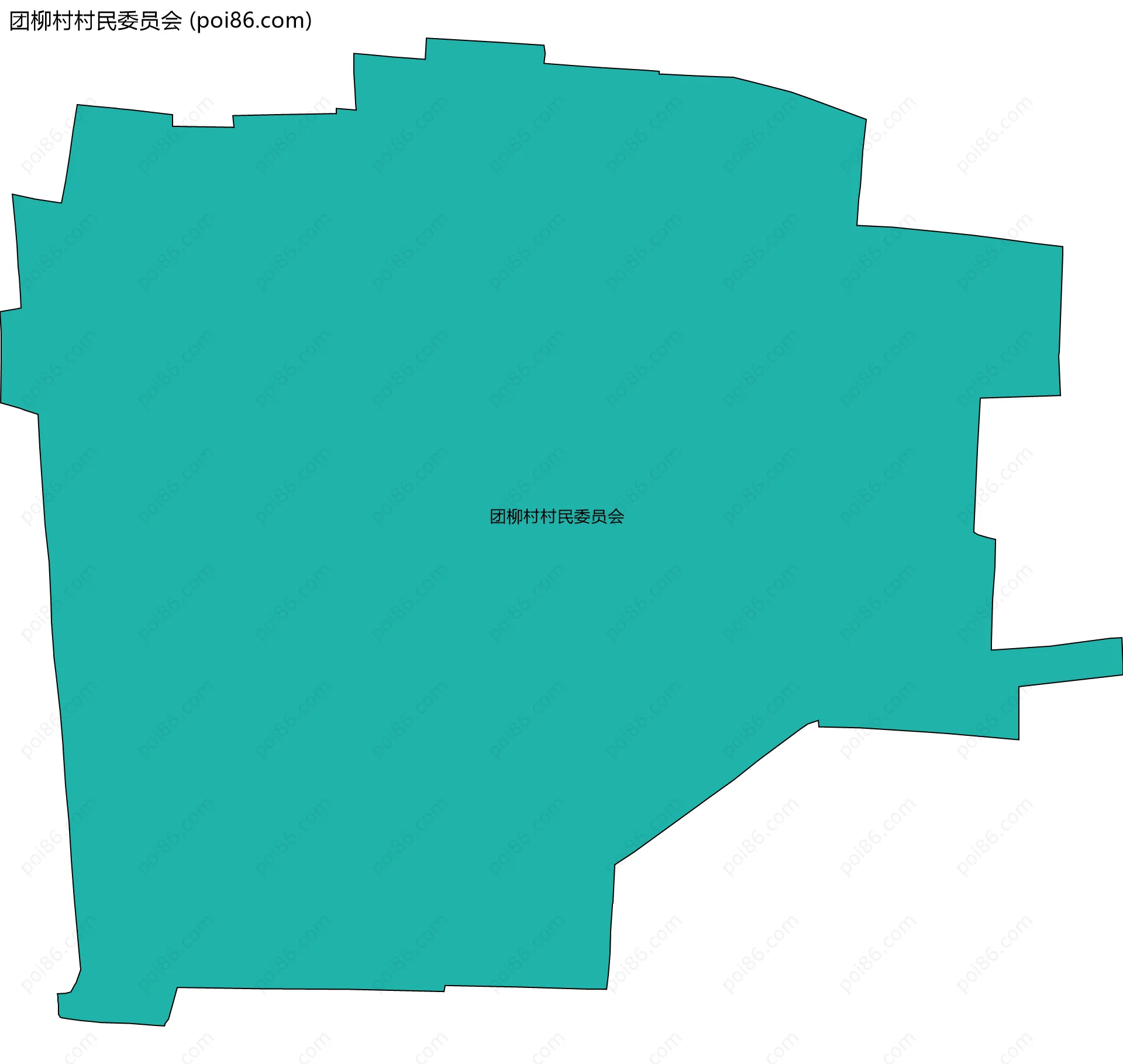 团柳村村民委员会边界地图