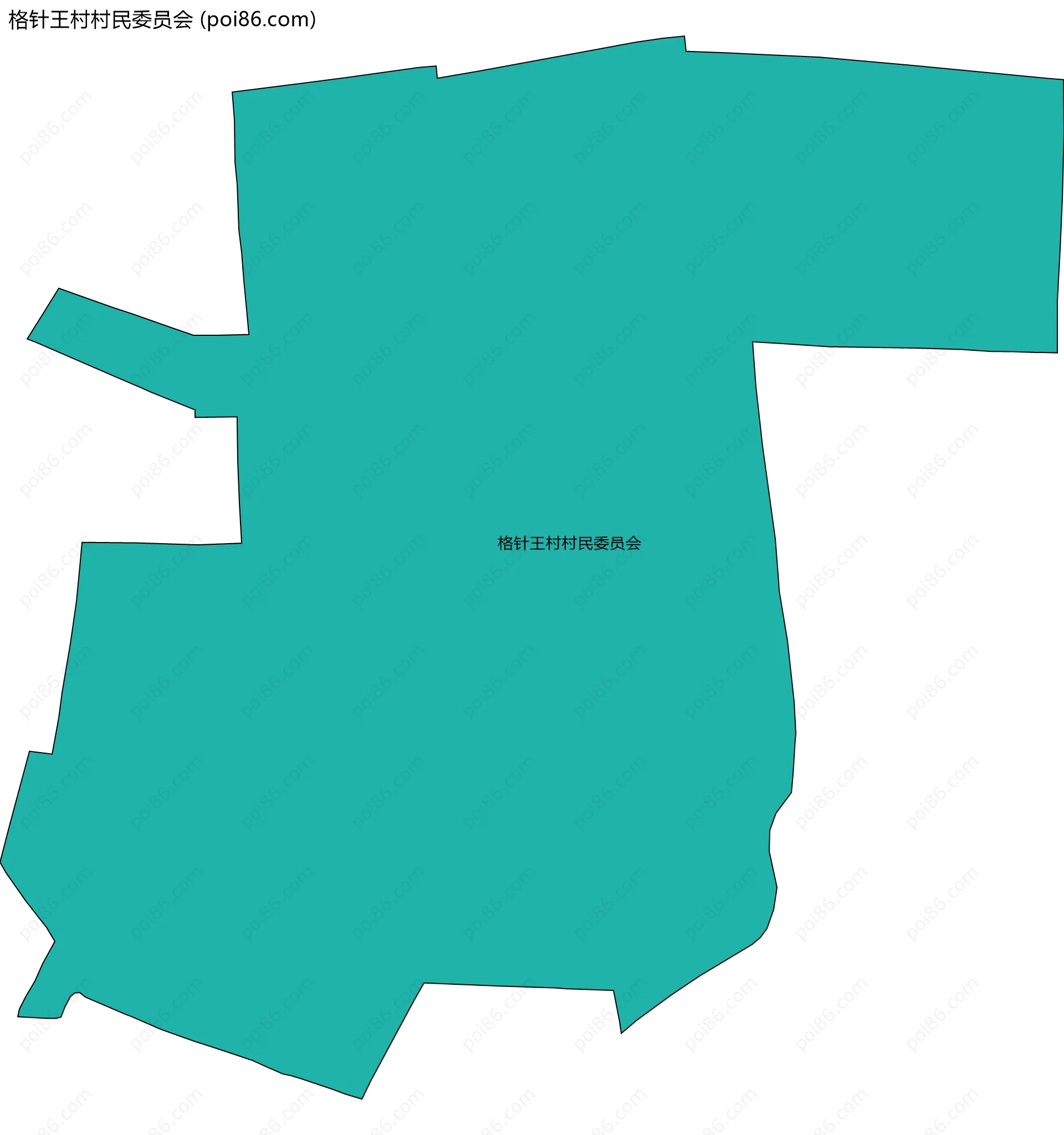 格针王村村民委员会边界地图