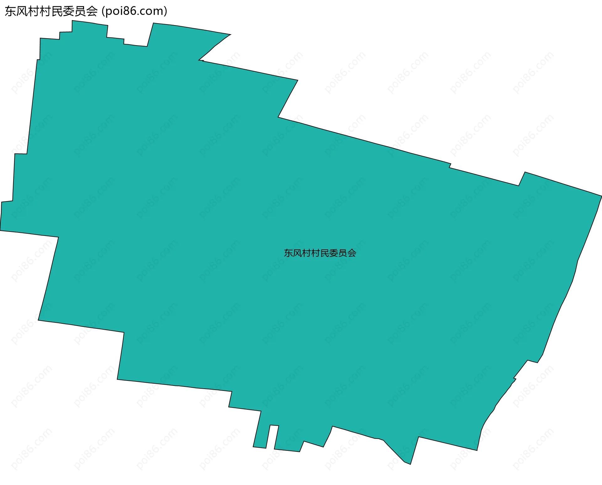 东风村村民委员会边界地图
