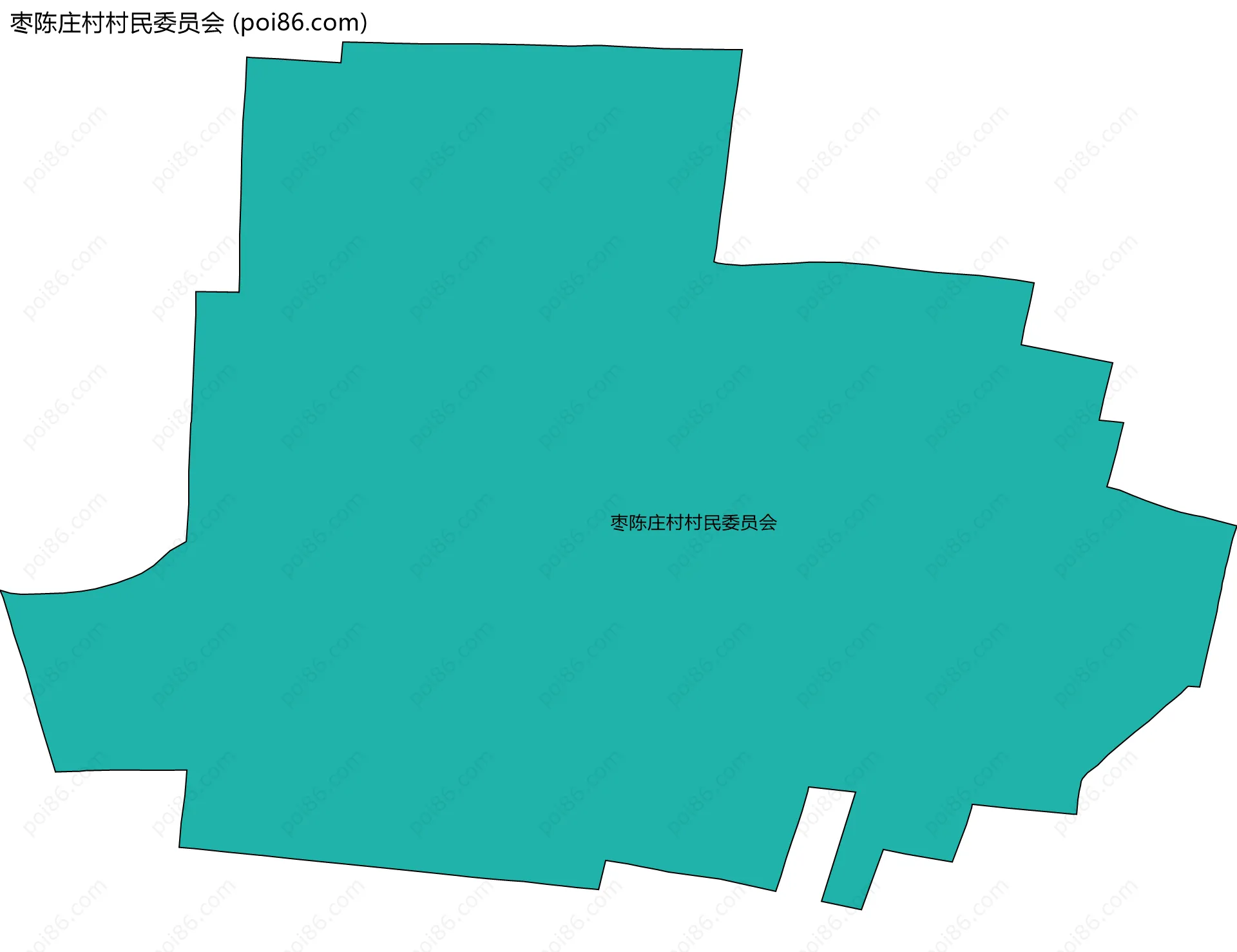 枣陈庄村村民委员会边界地图