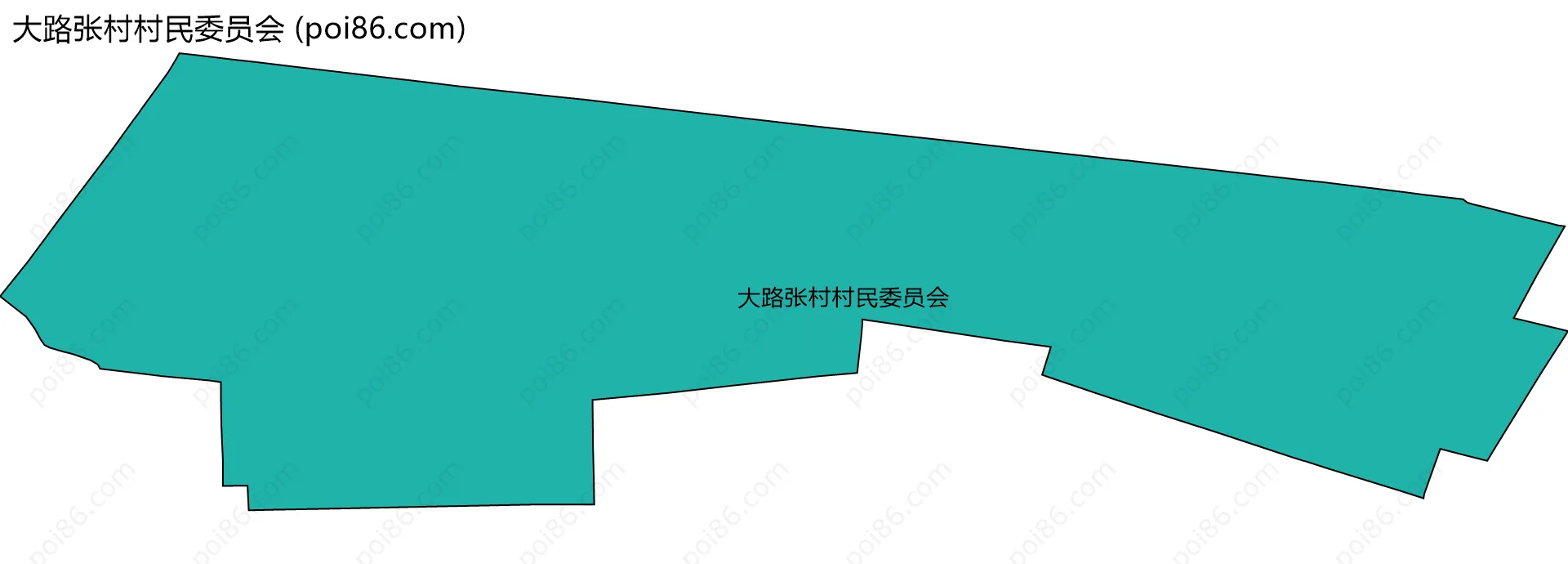 大路张村村民委员会边界地图