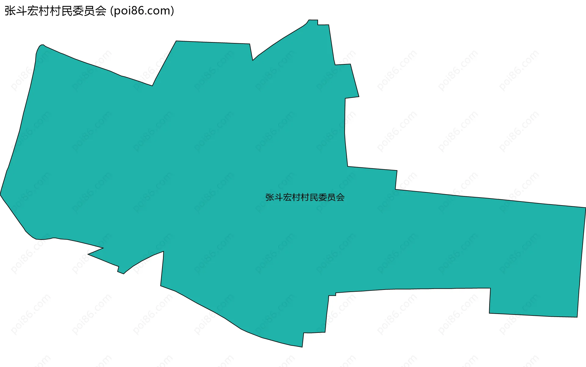 张斗宏村村民委员会边界地图