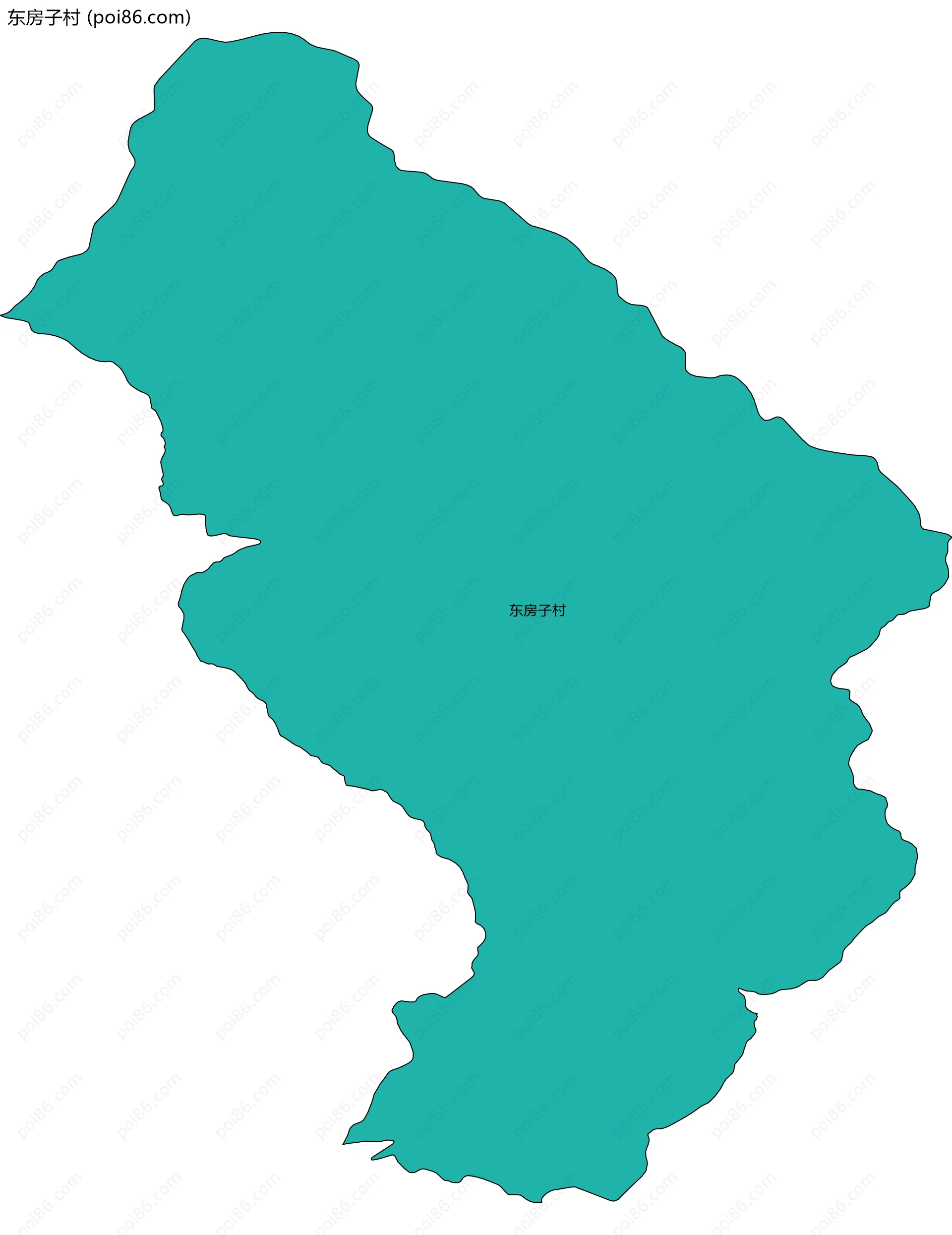 东房子村边界地图