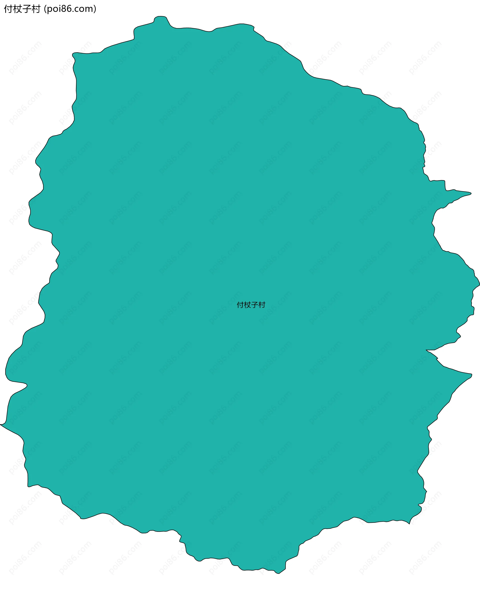 付杖子村边界地图