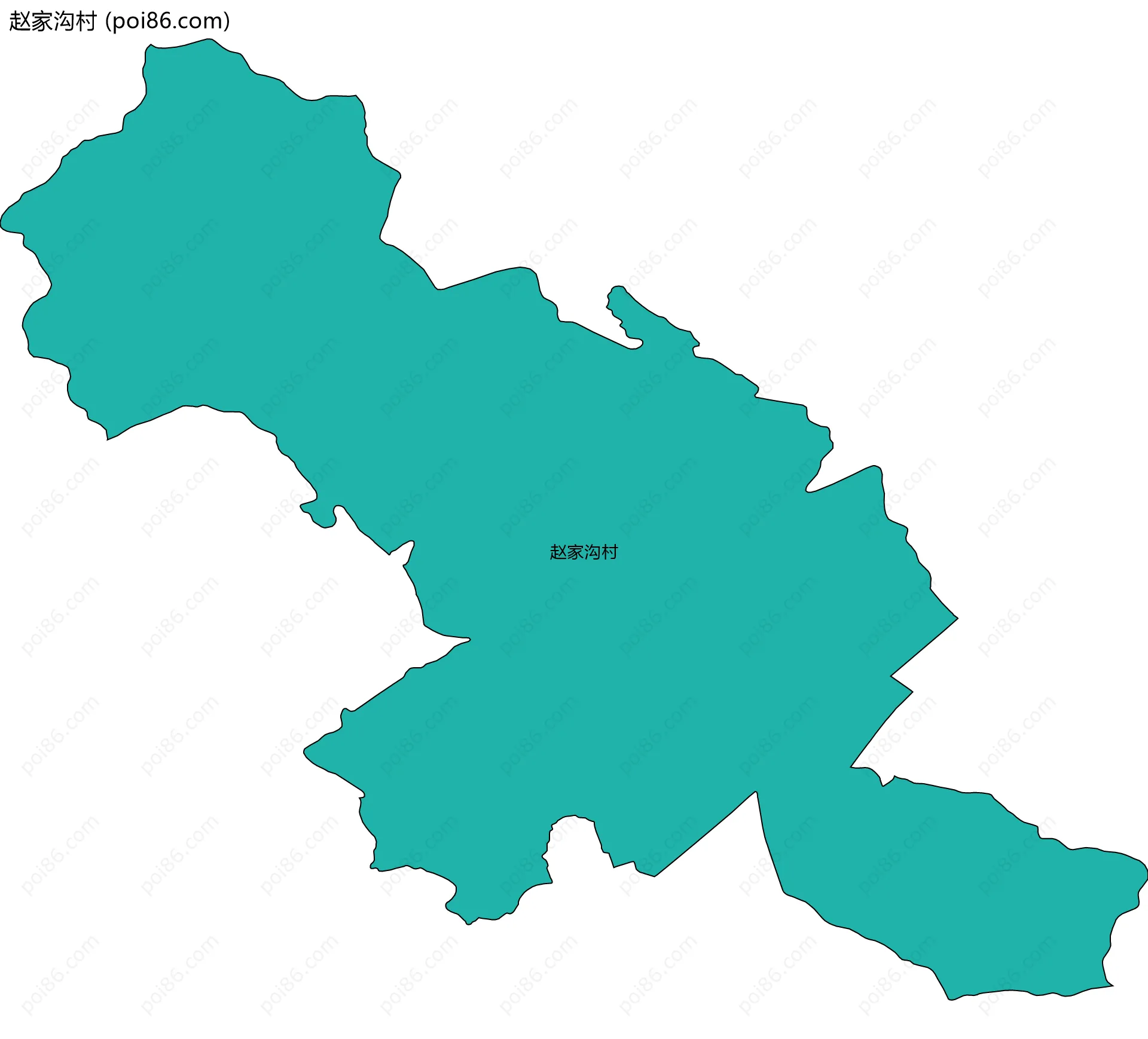 赵家沟村边界地图