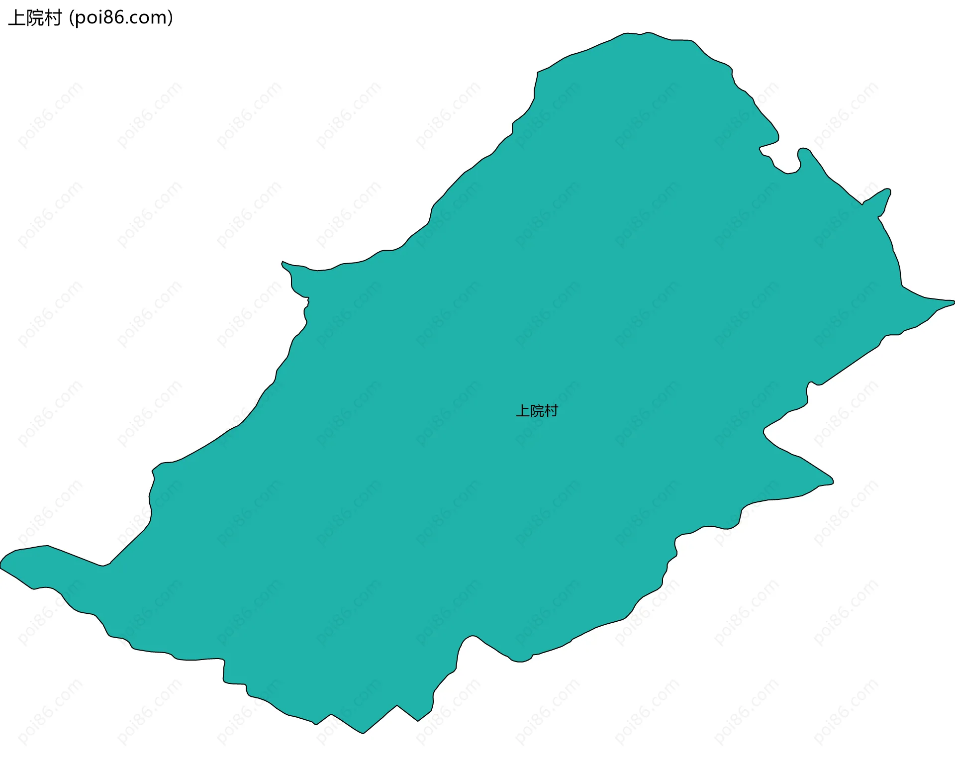 上院村边界地图