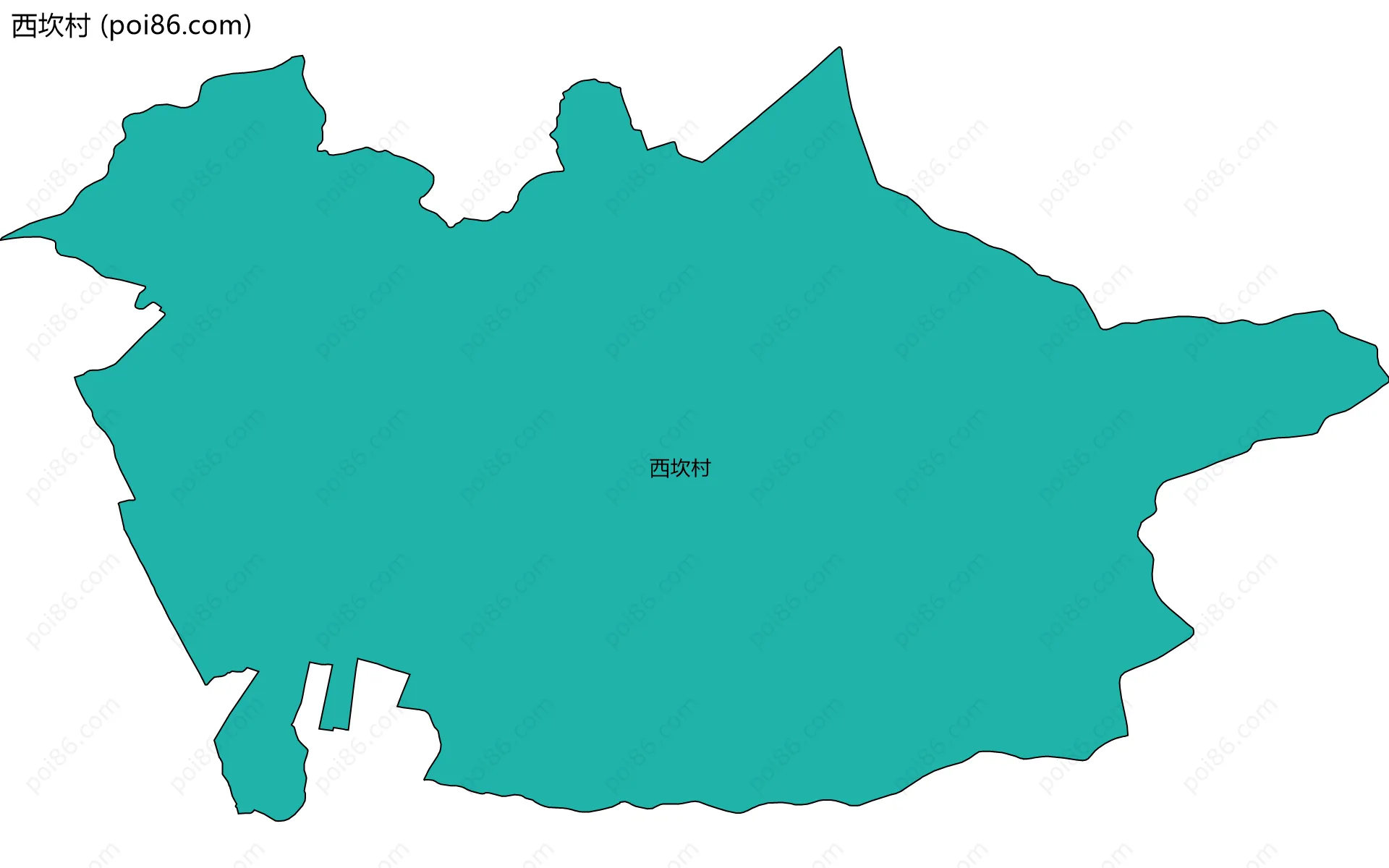 西坎村边界地图