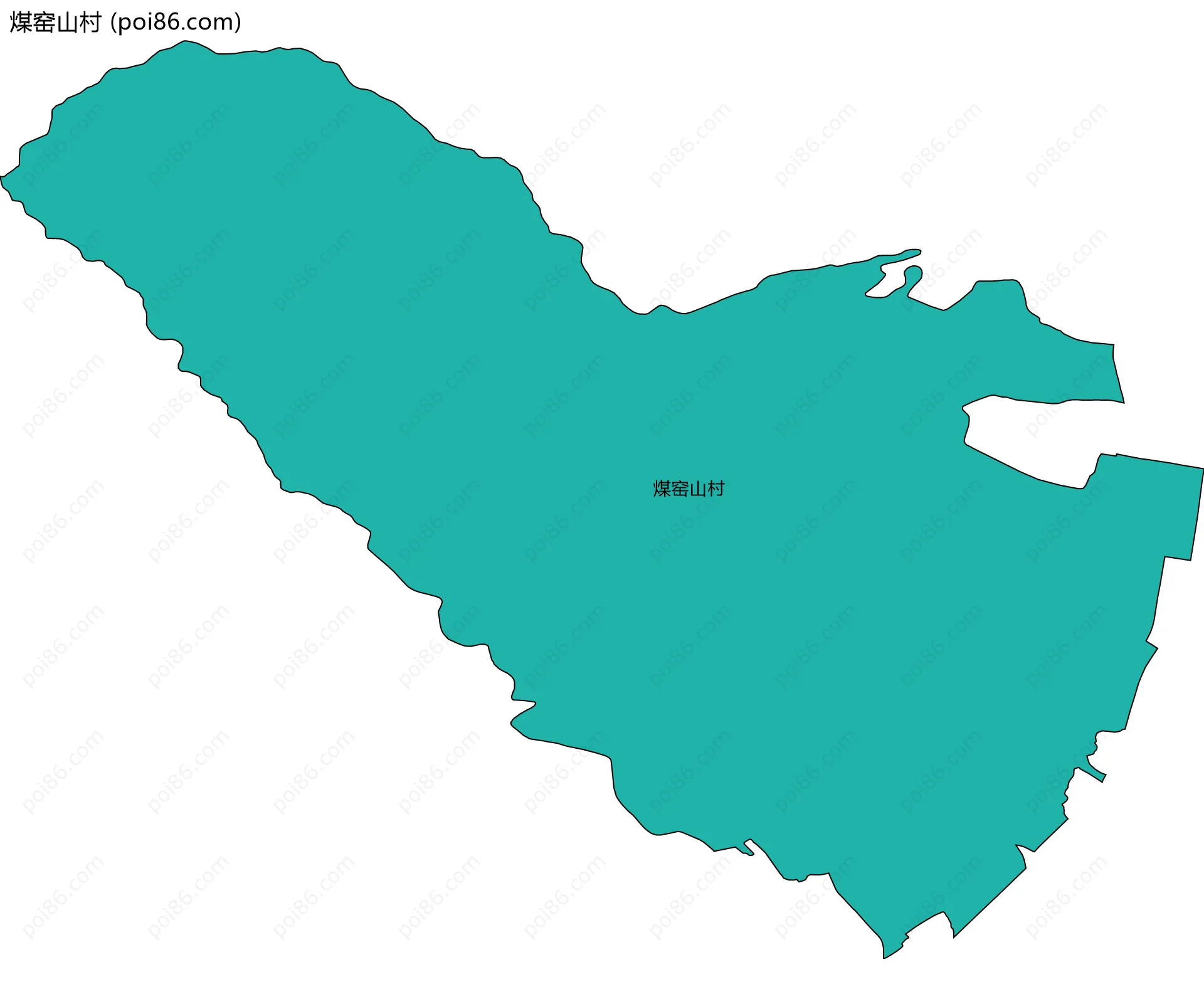 煤窑山村边界地图