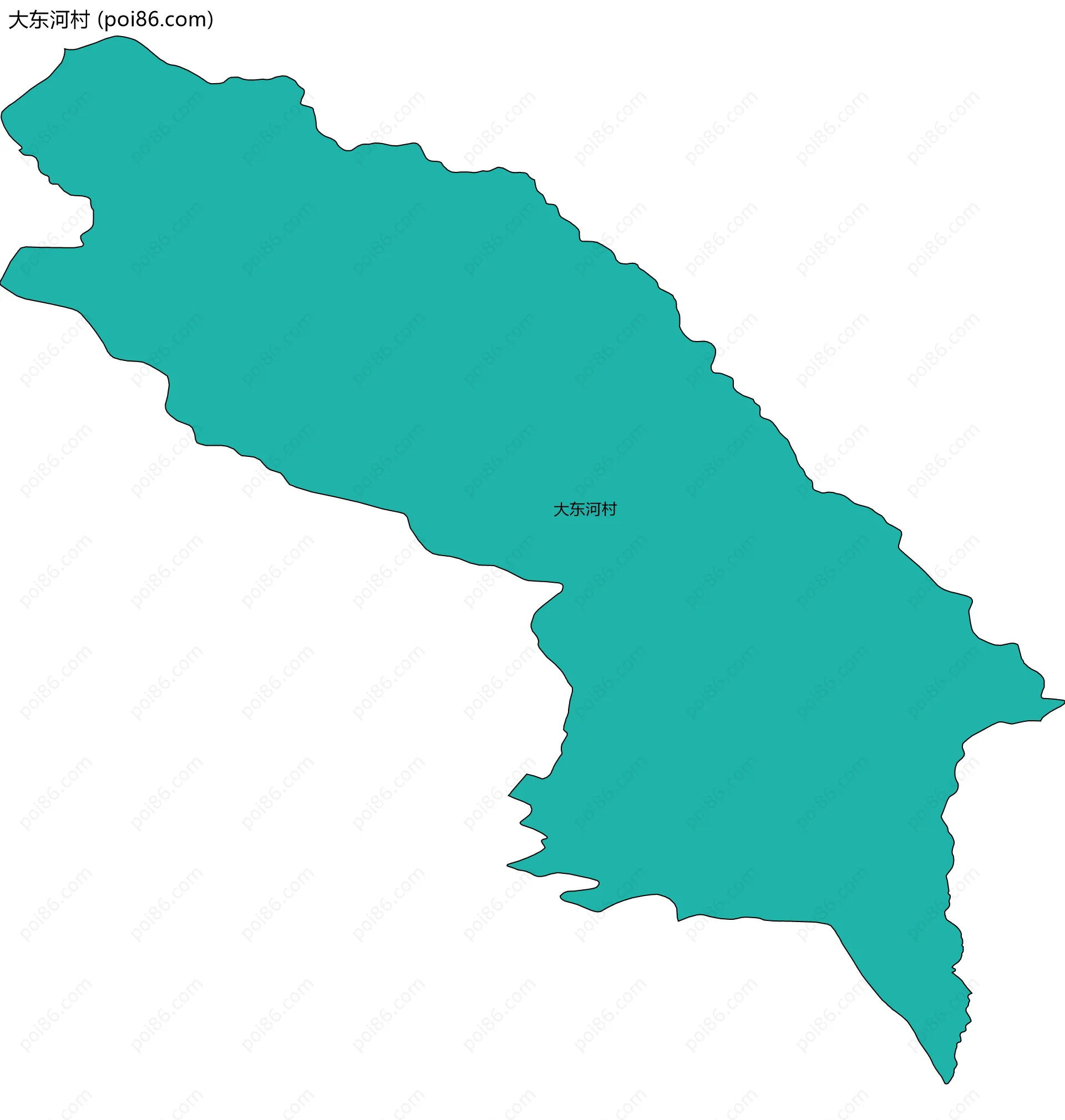 大东河村边界地图