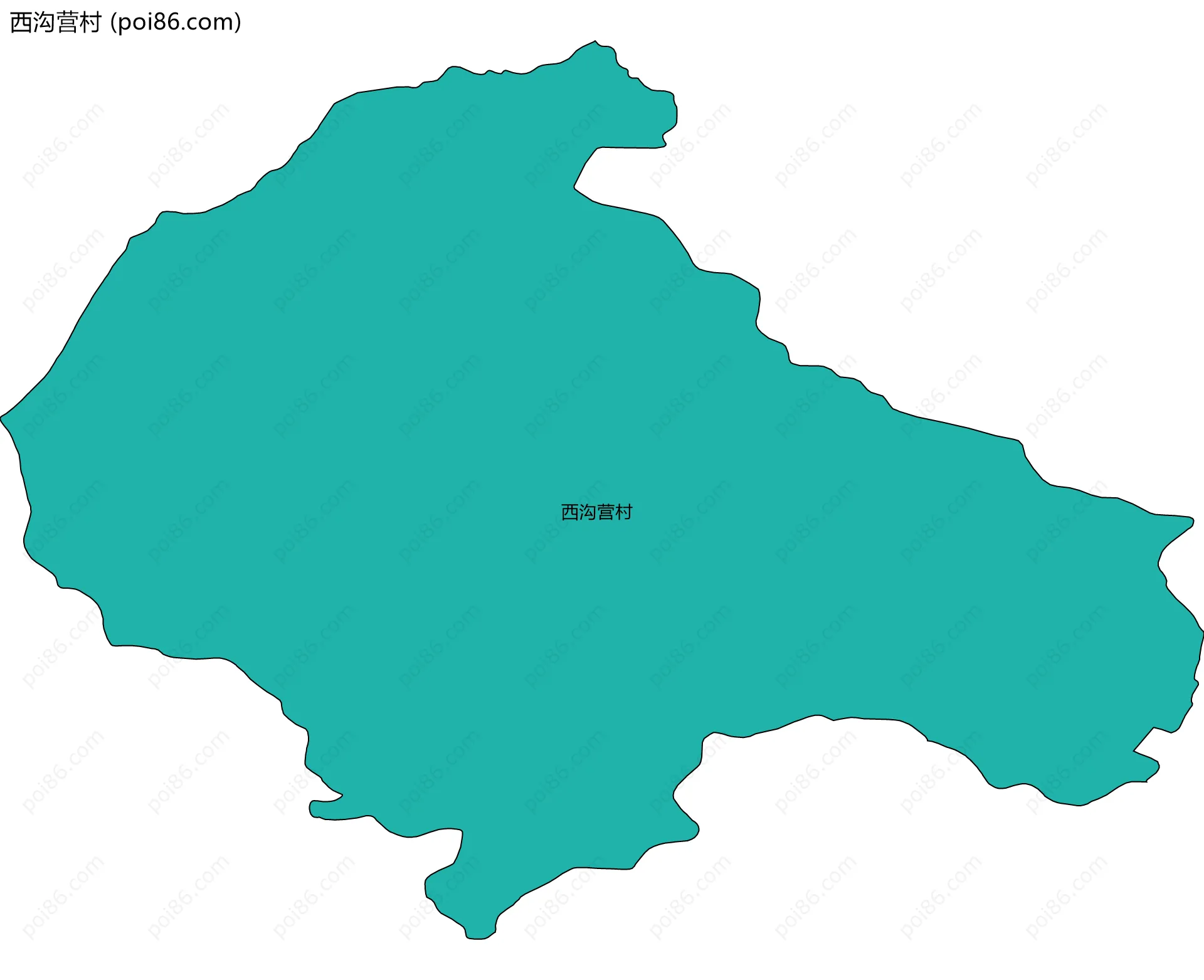 西沟营村边界地图