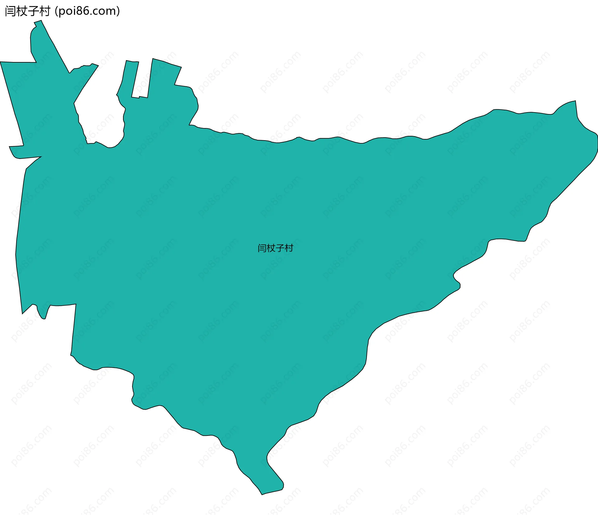 闫杖子村边界地图