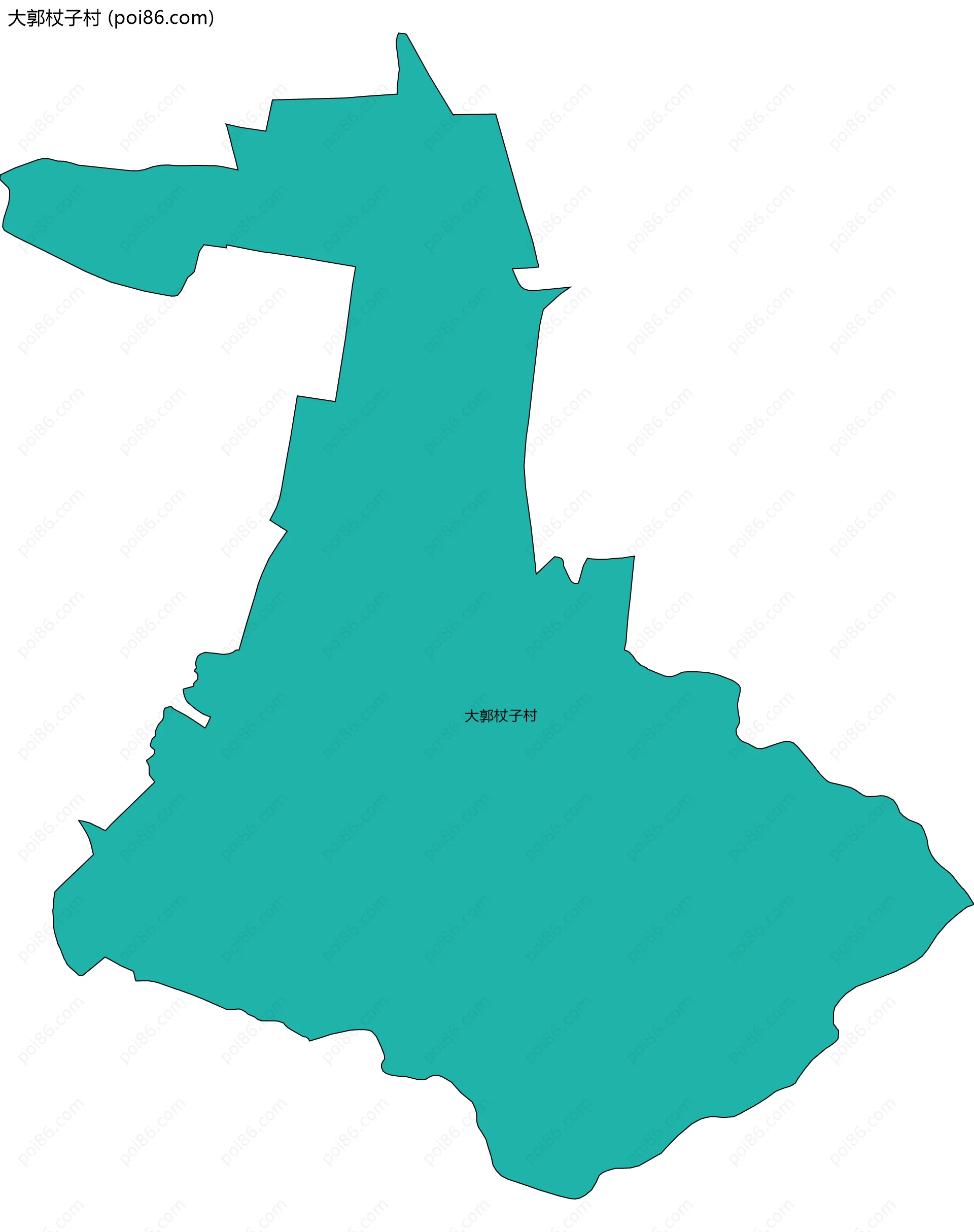 大郭杖子村边界地图