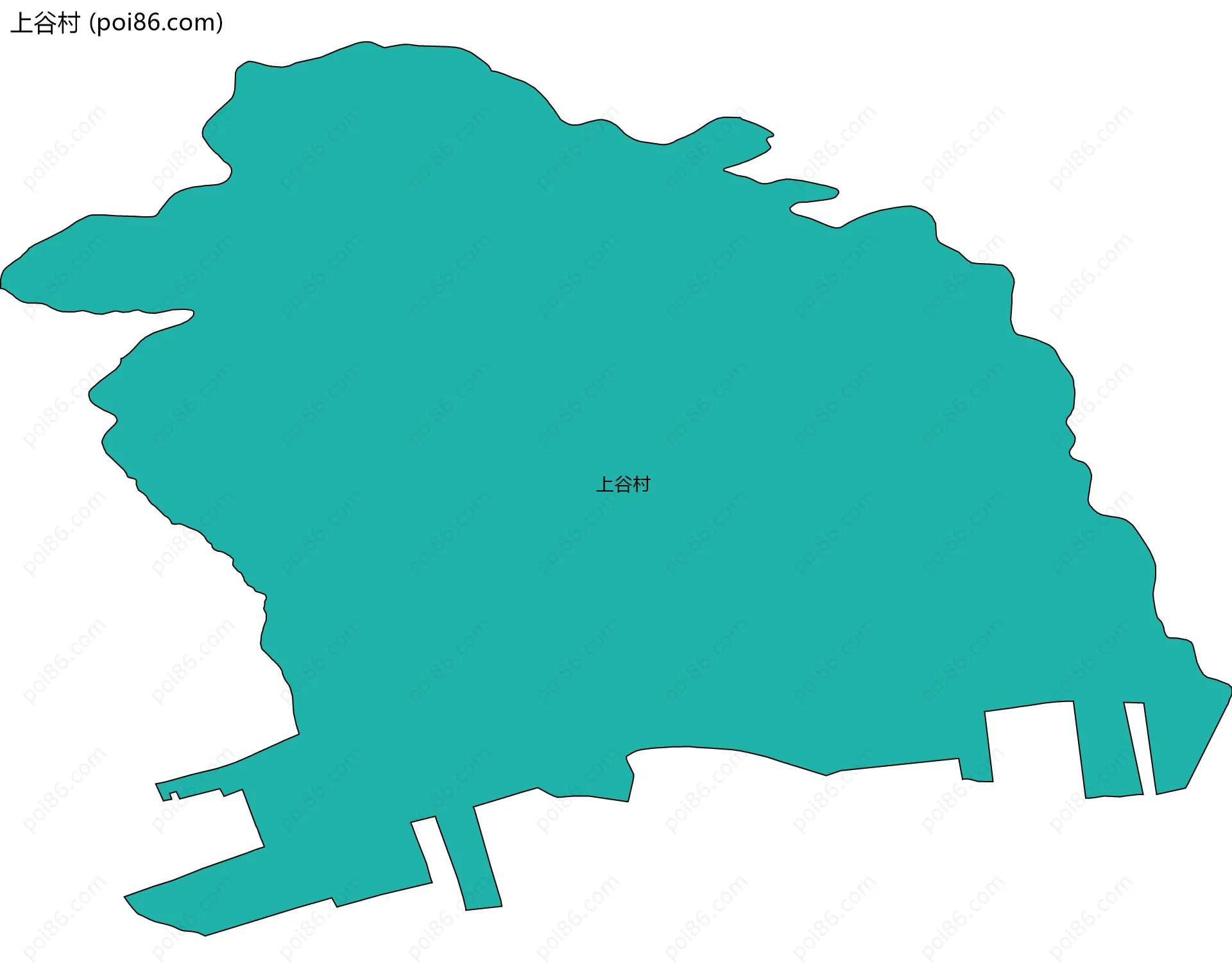 上谷村边界地图