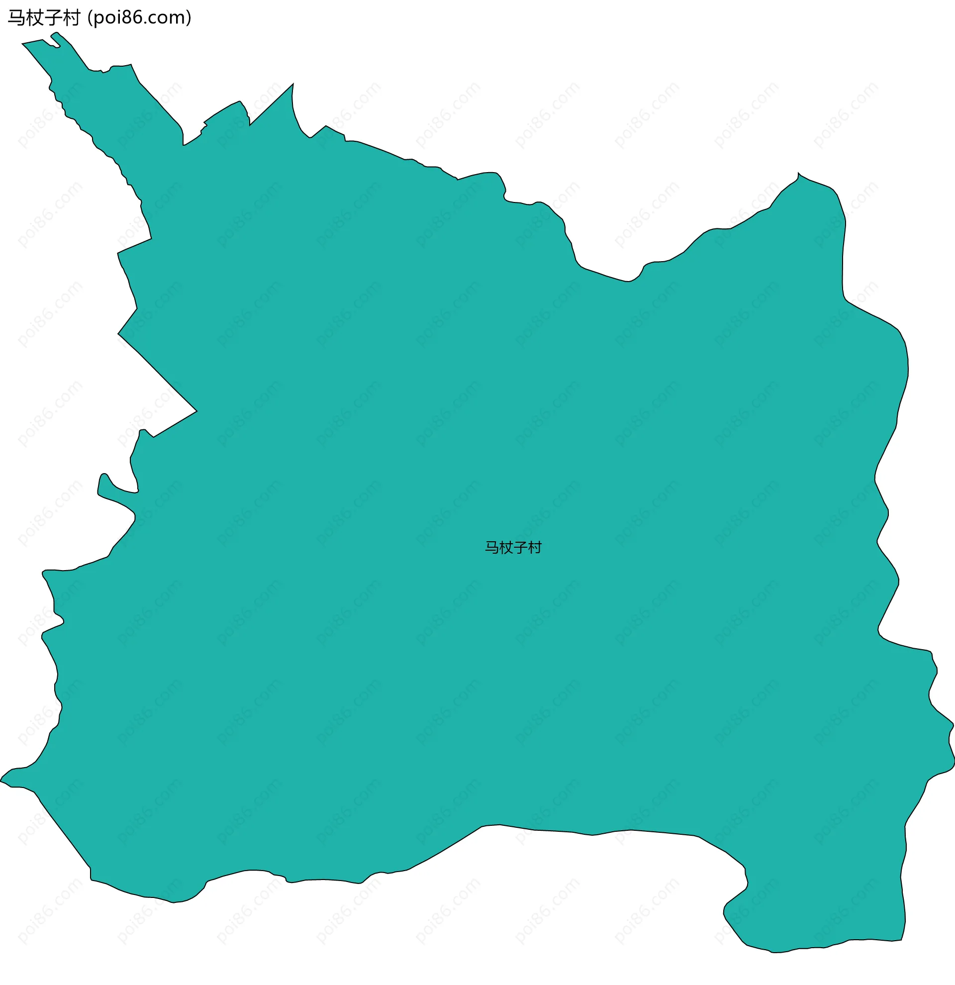 马杖子村边界地图