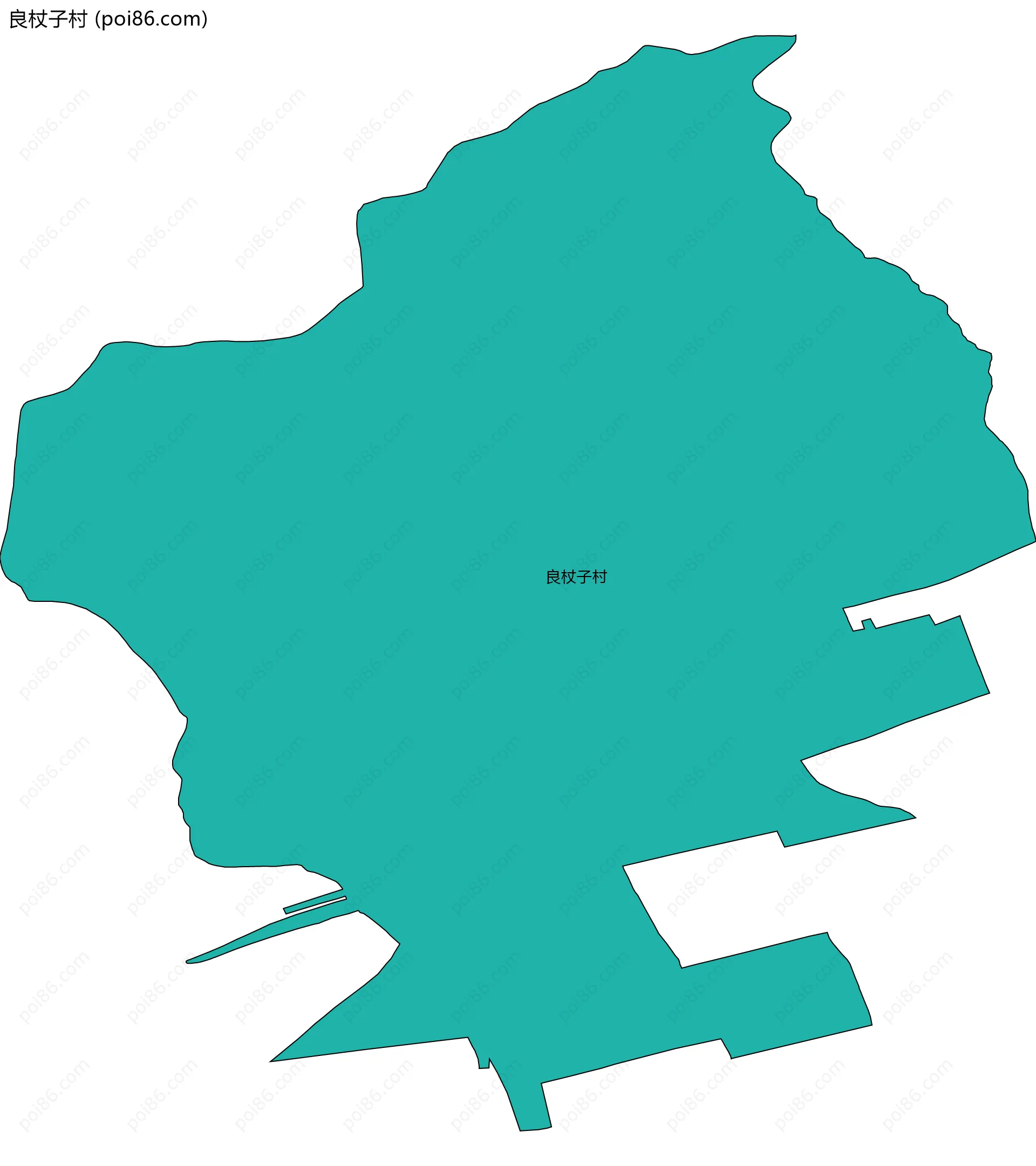 良杖子村边界地图