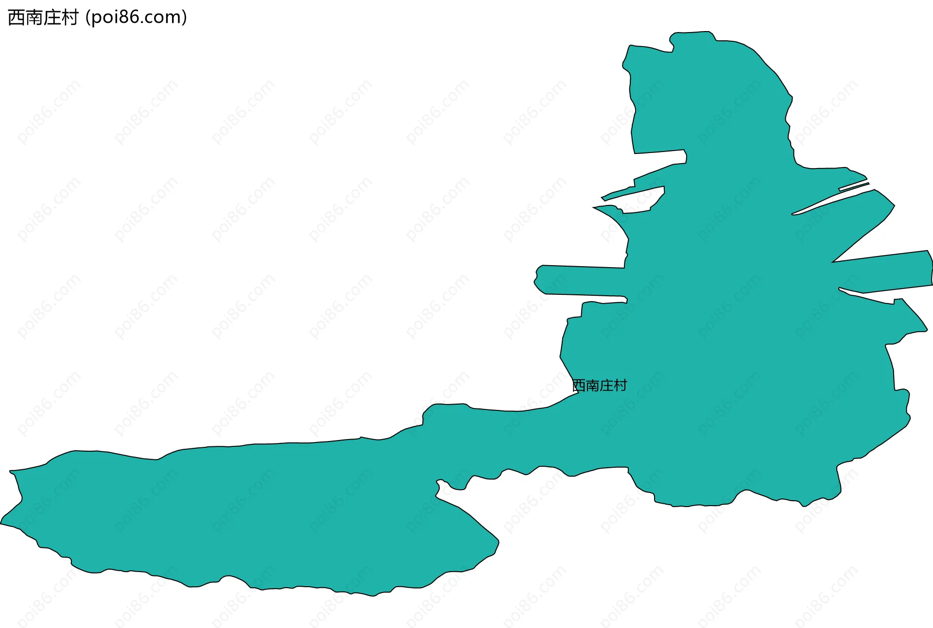 西南庄村边界地图