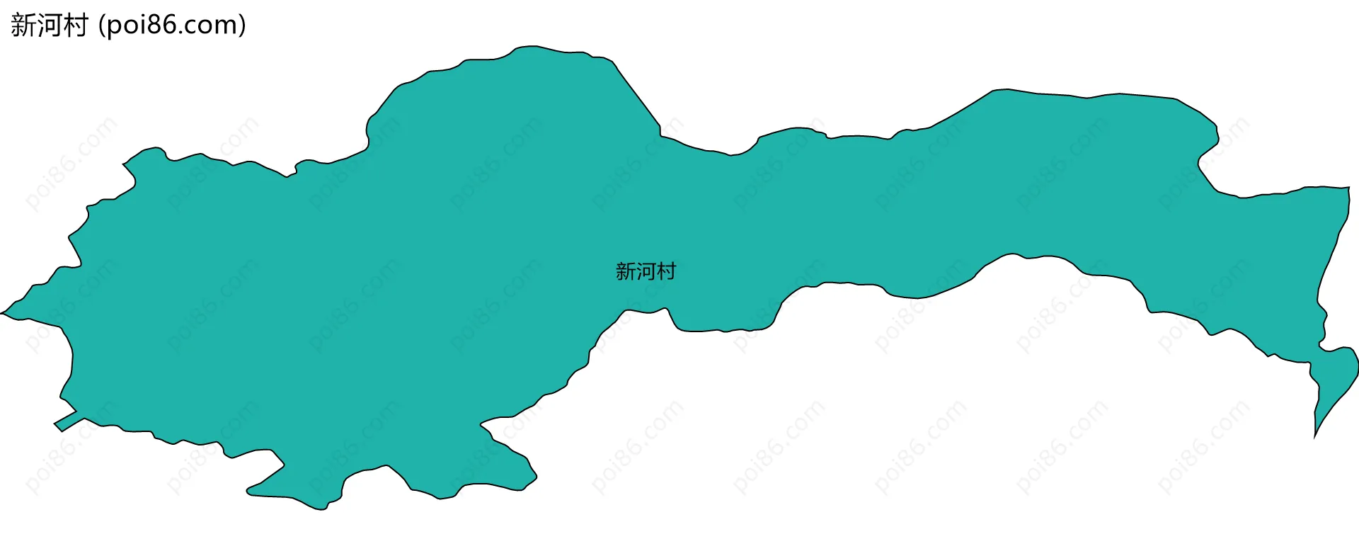 新河村边界地图