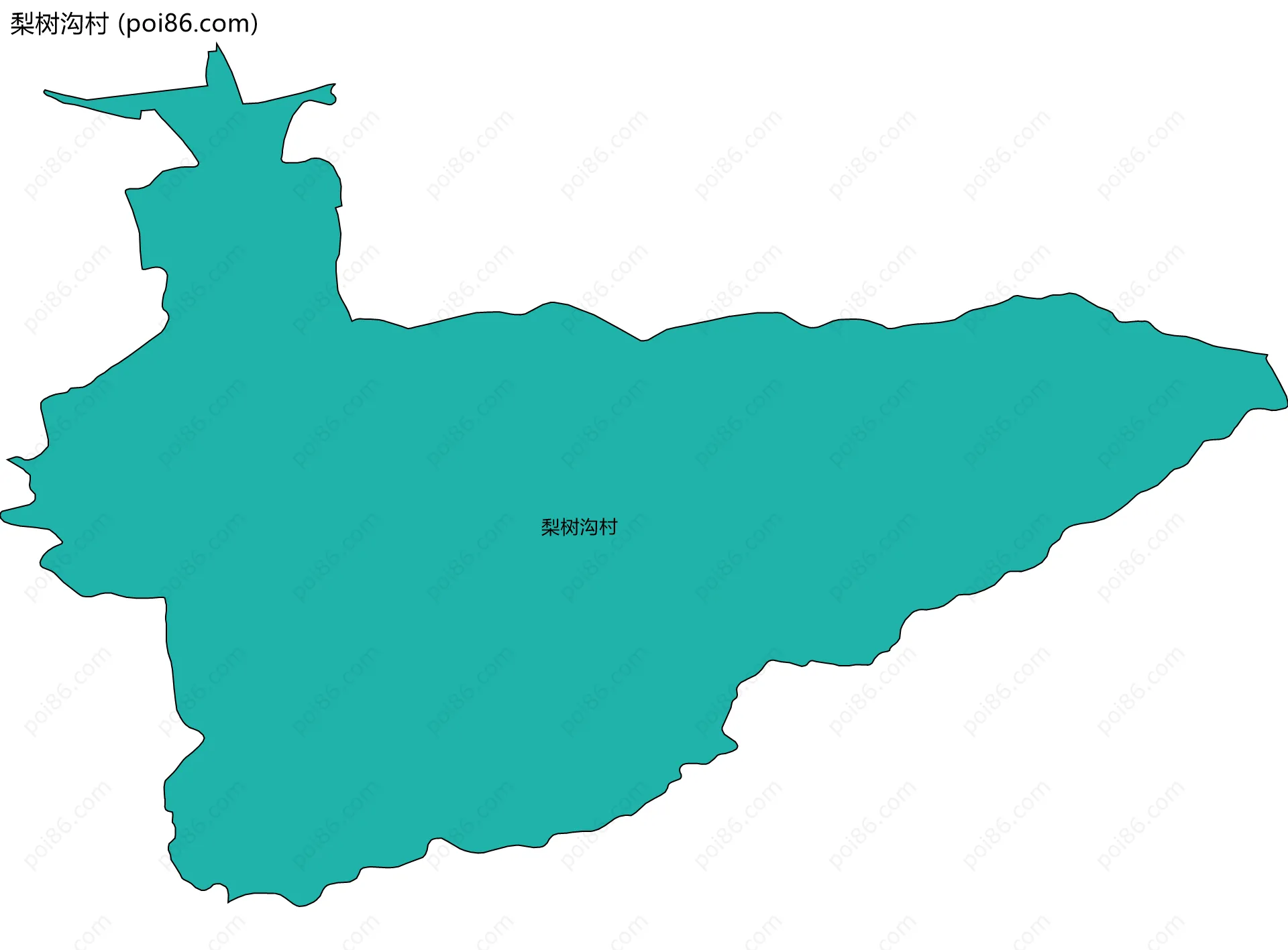 梨树沟村边界地图