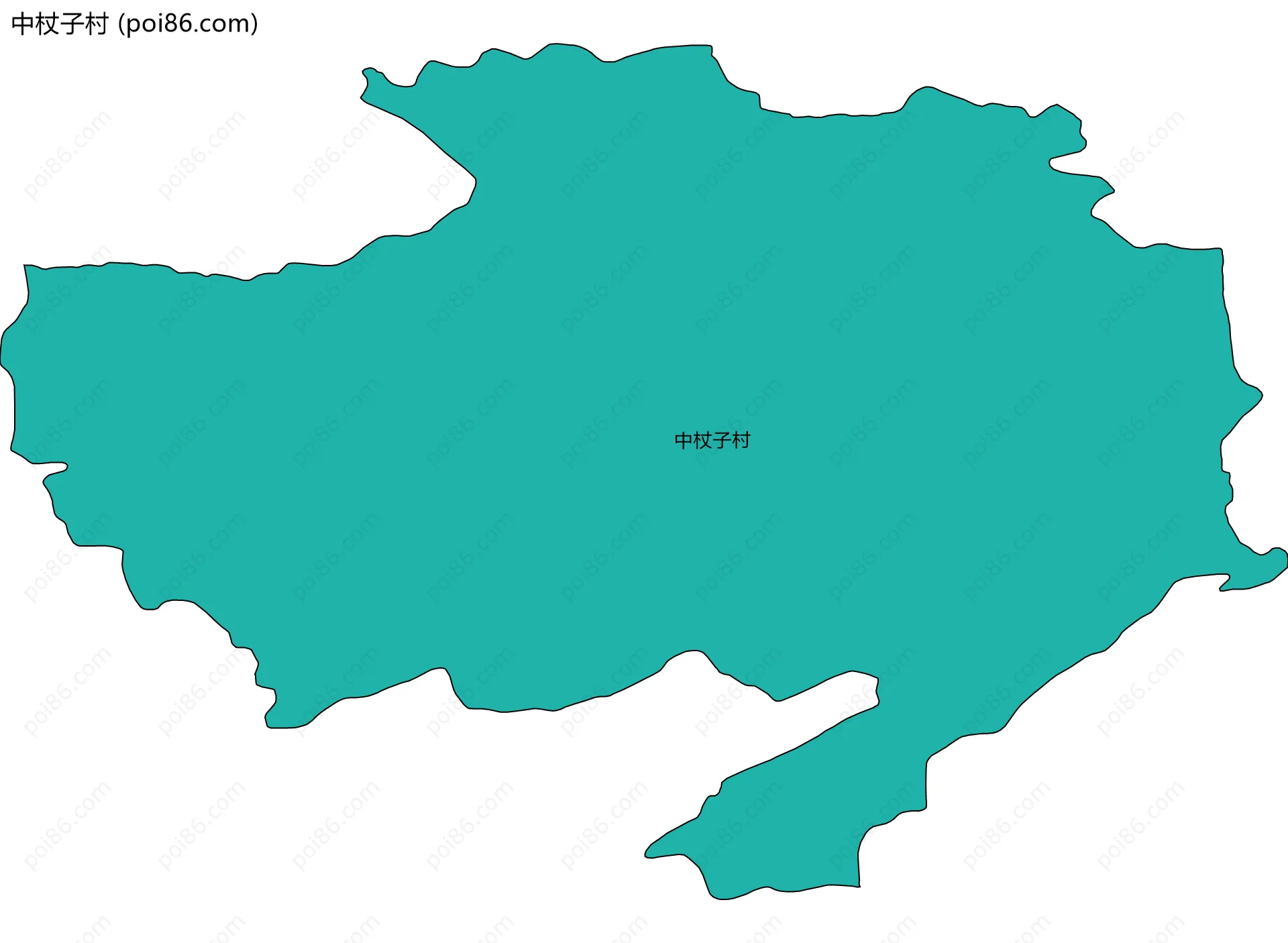 中杖子村边界地图