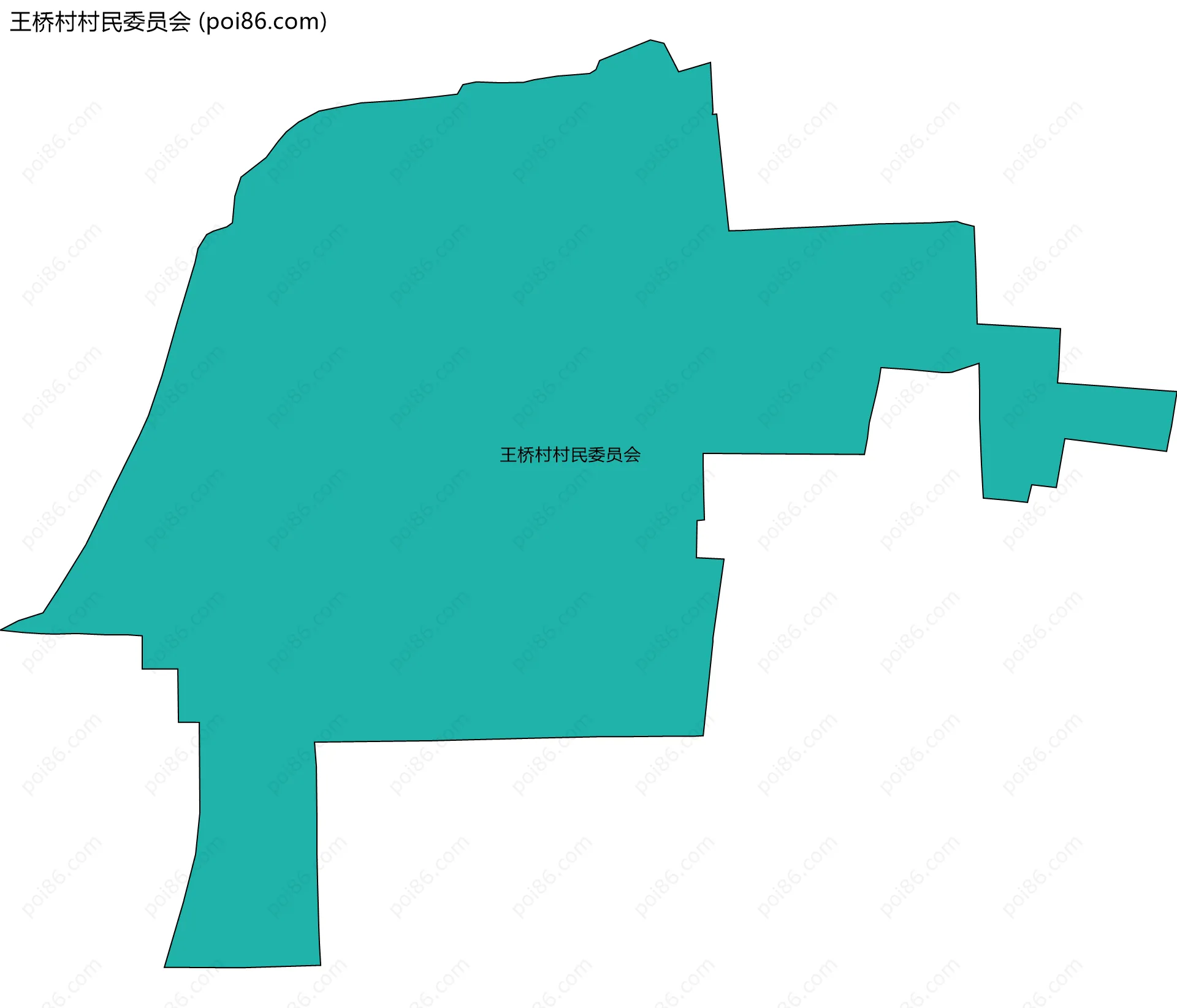 王桥村村民委员会边界地图
