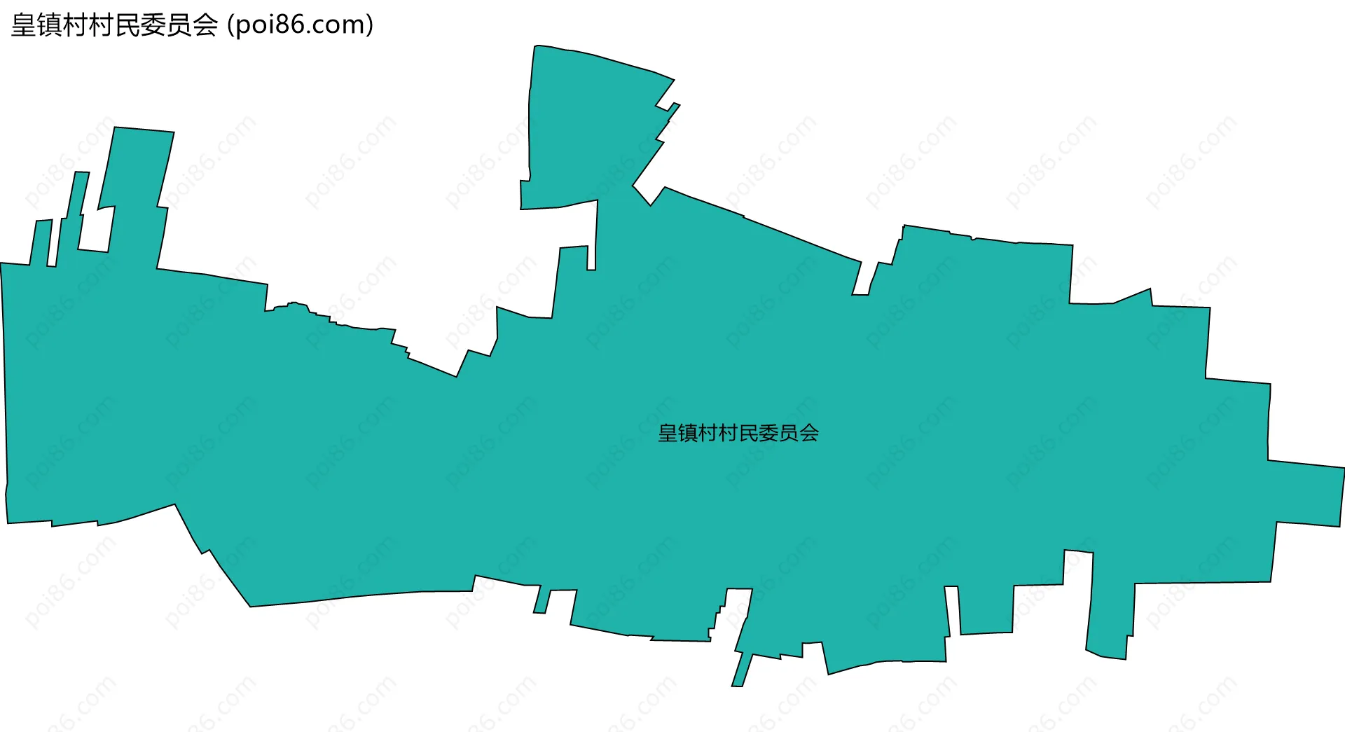 皇镇村村民委员会边界地图