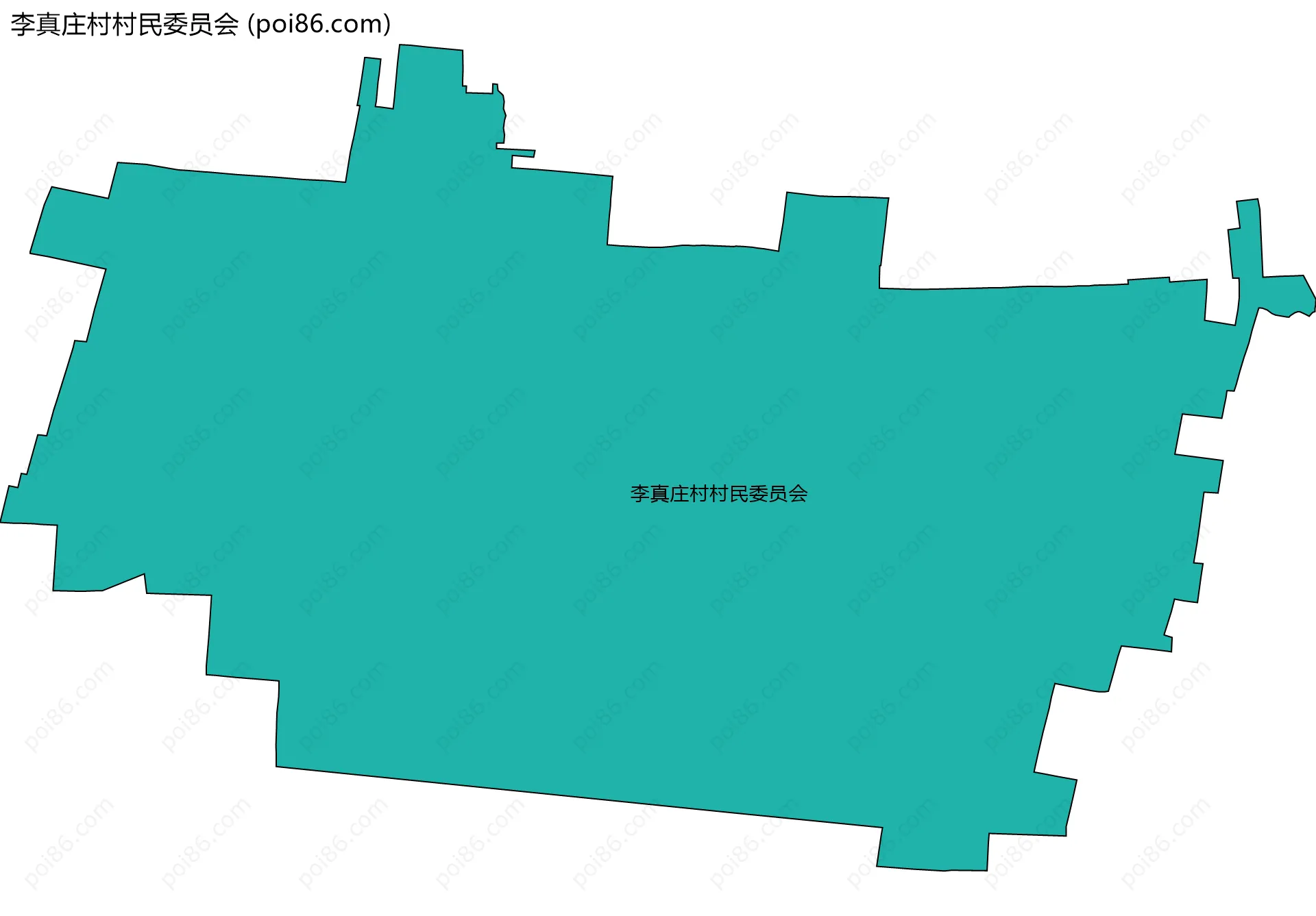 李真庄村村民委员会边界地图