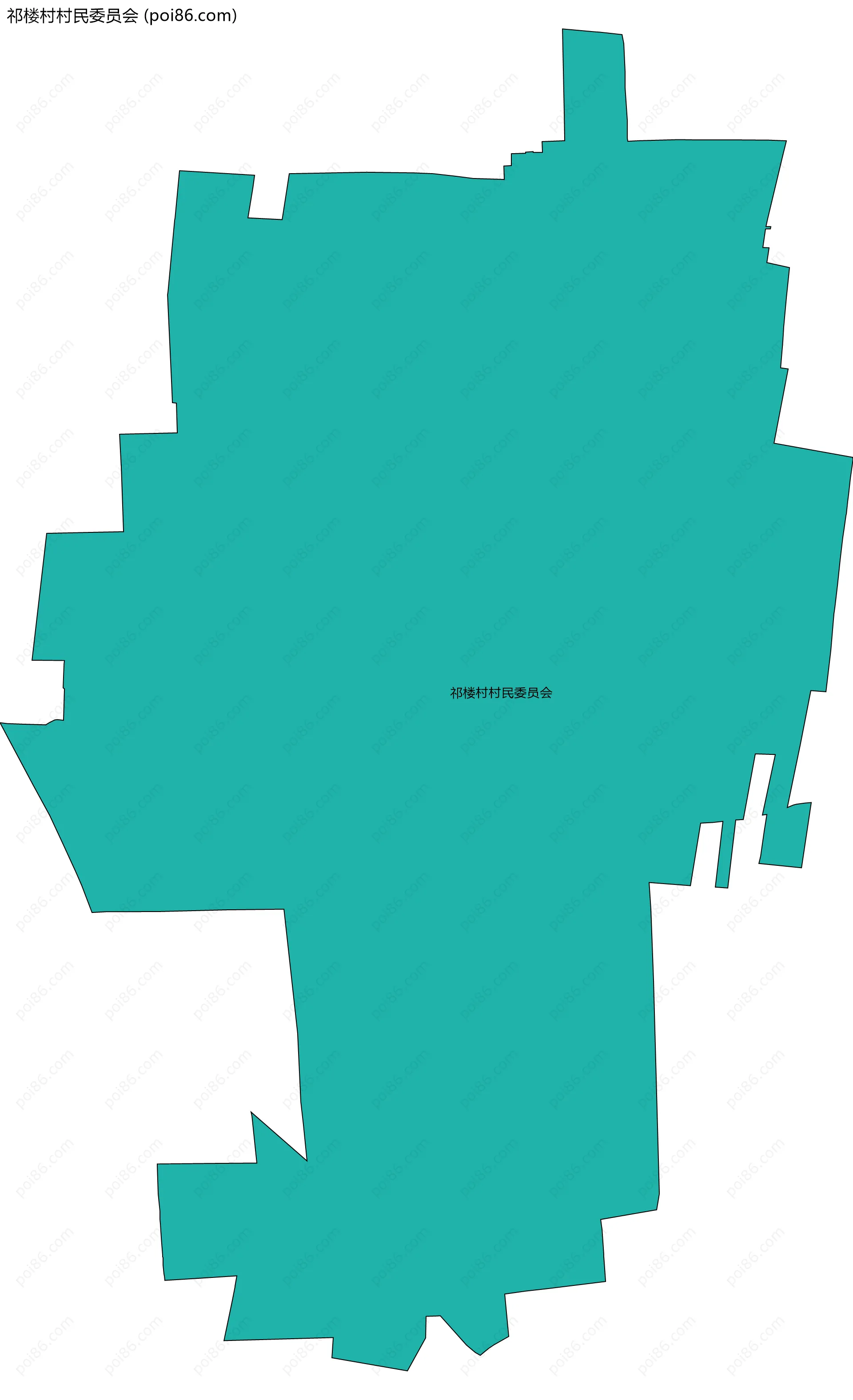 祁楼村村民委员会边界地图