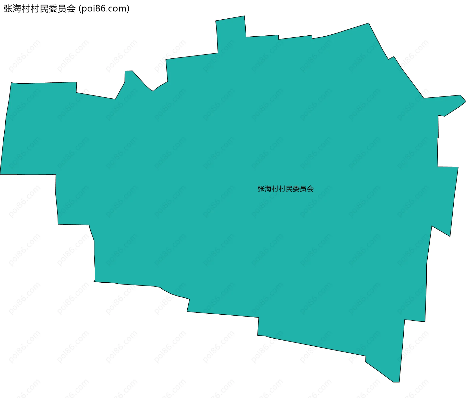 张海村村民委员会边界地图