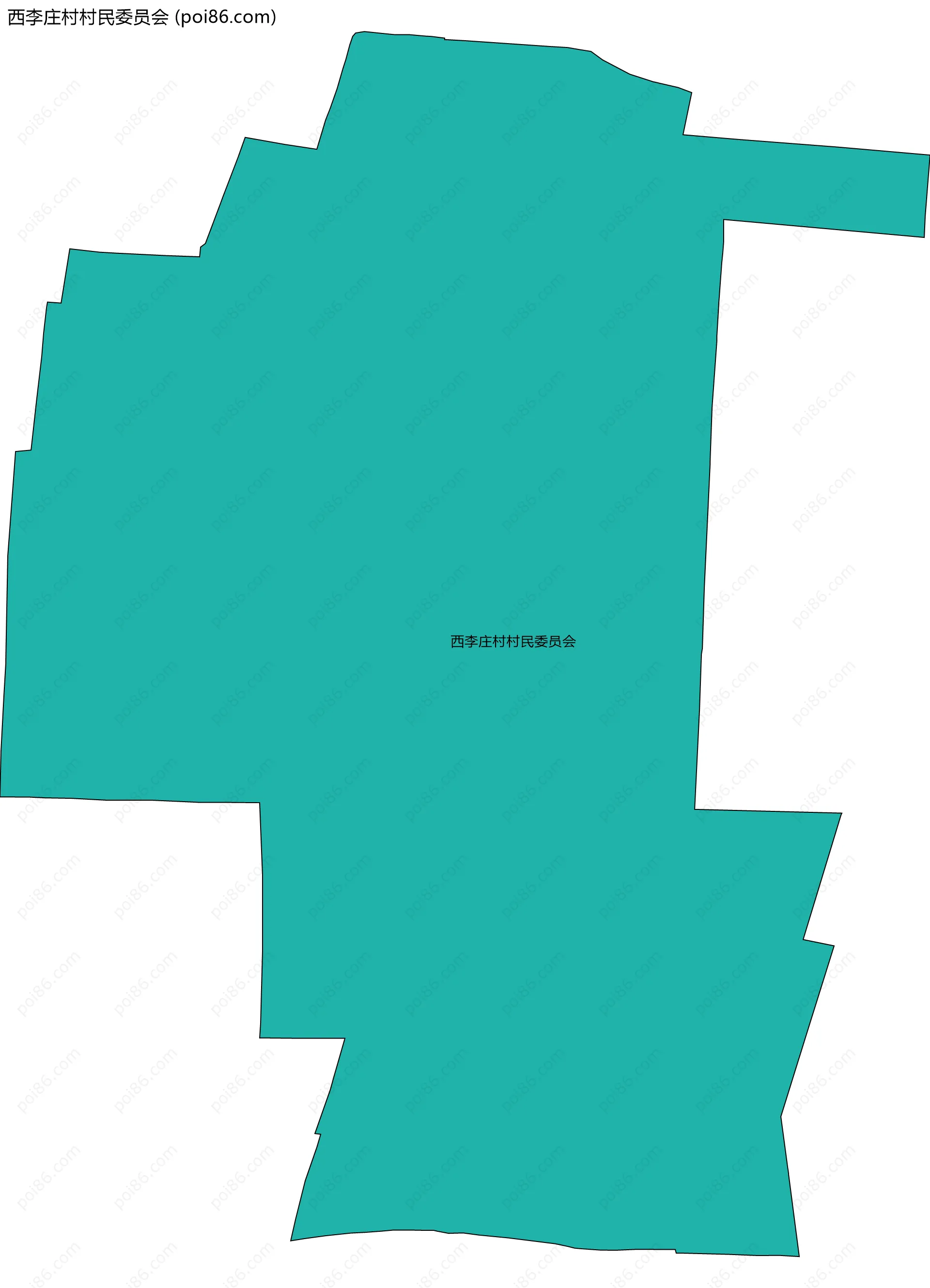 西李庄村村民委员会边界地图