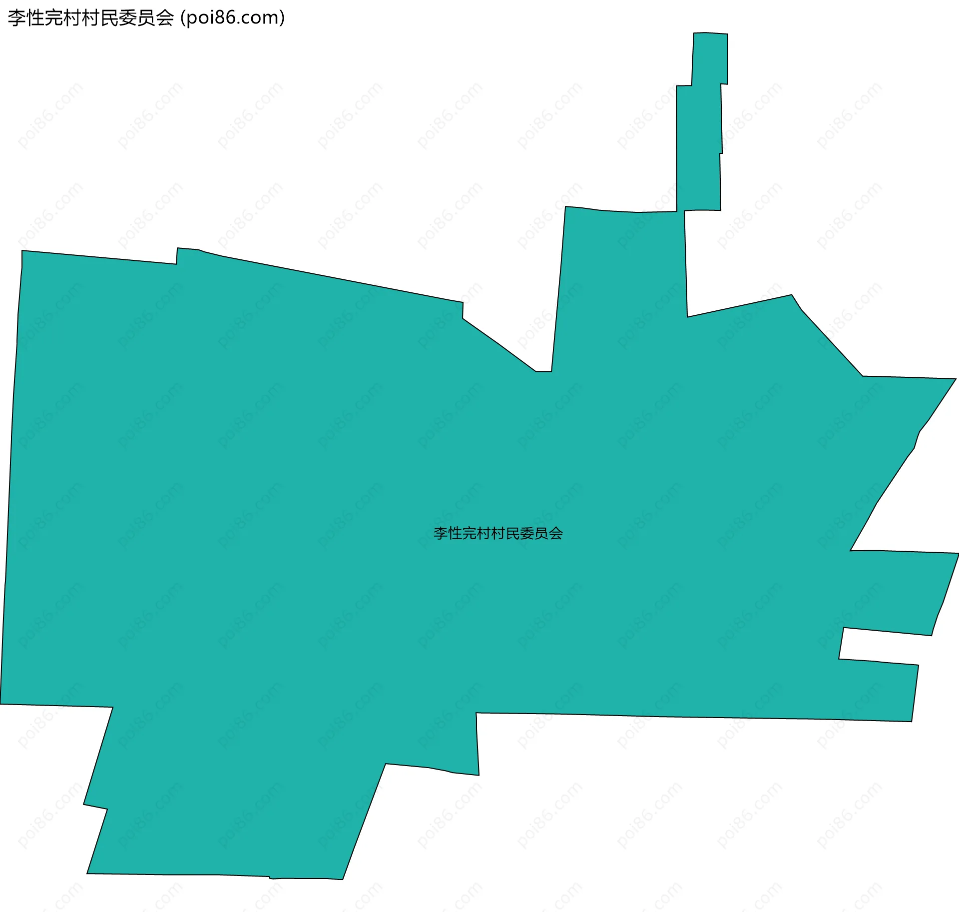 李性完村村民委员会边界地图