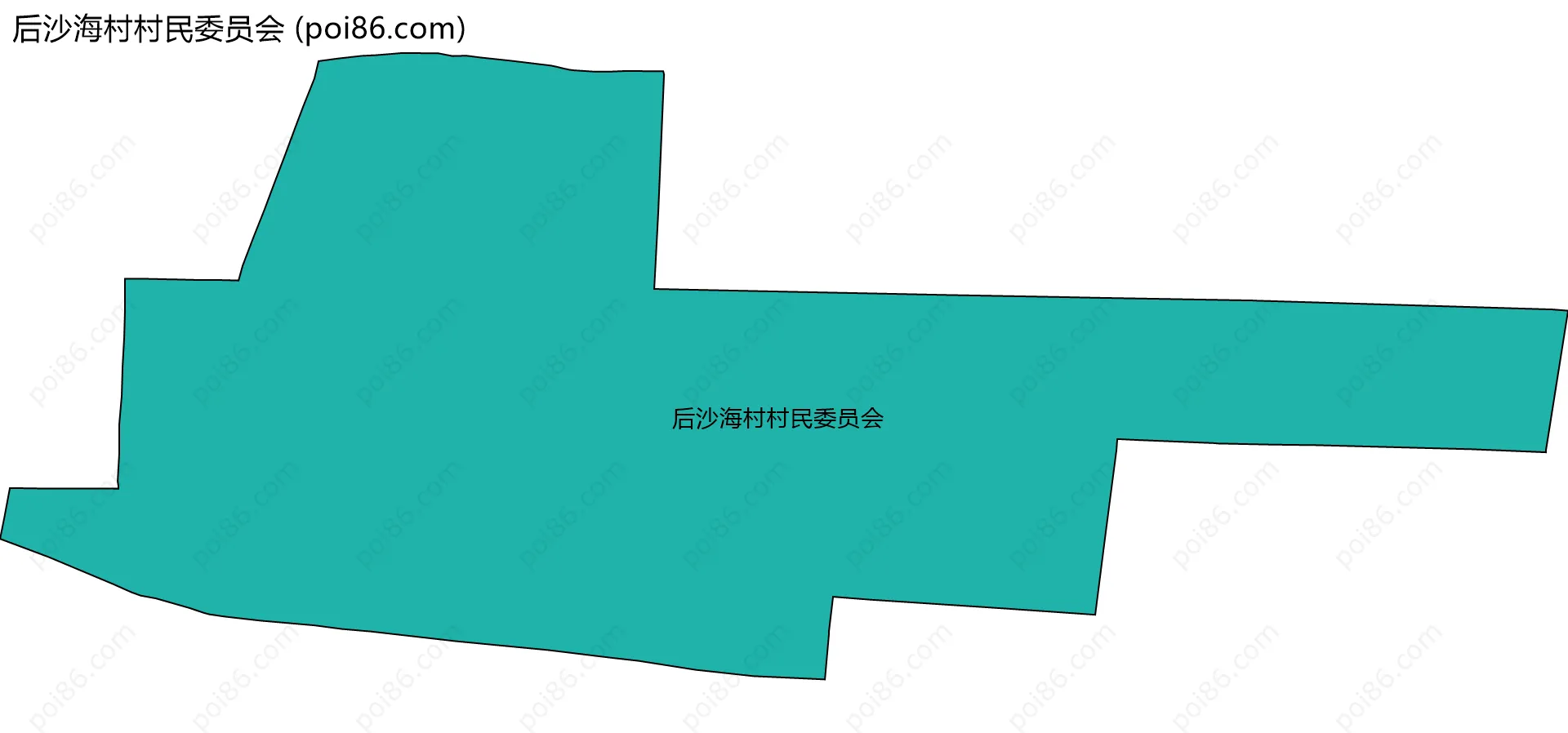 后沙海村村民委员会边界地图