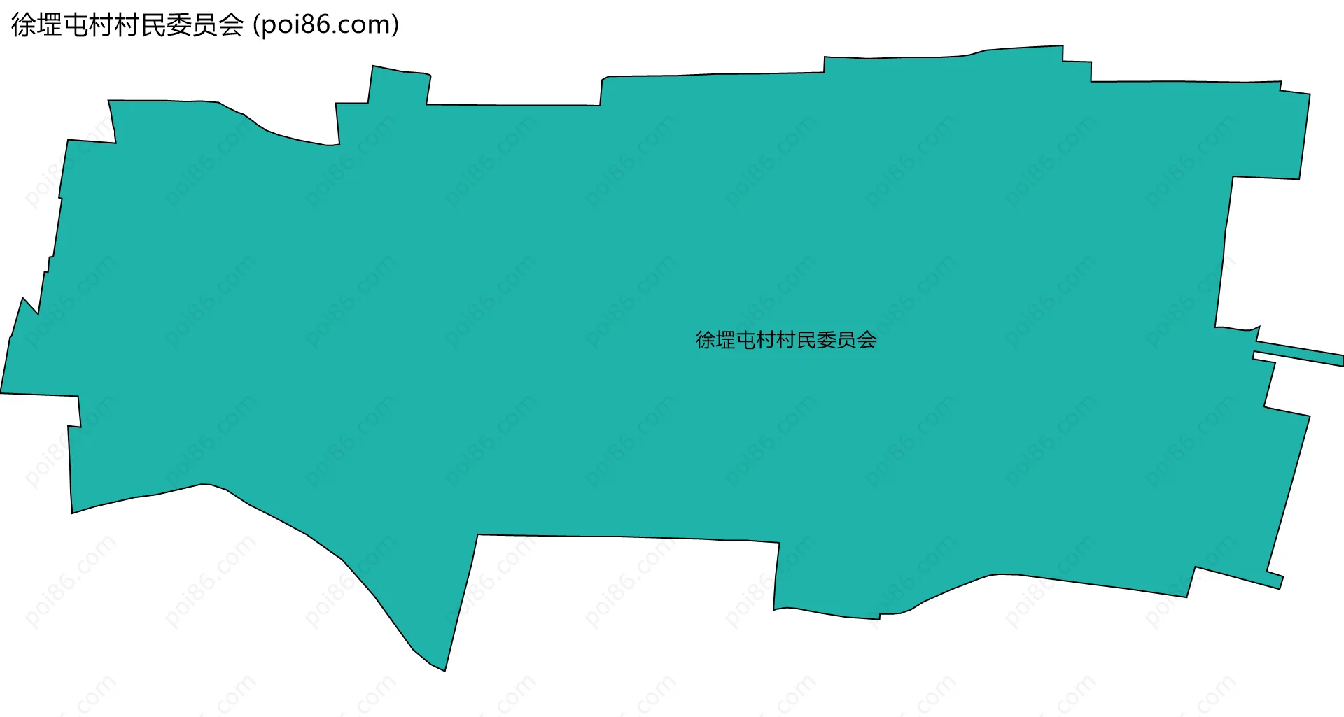 徐堽屯村村民委员会边界地图