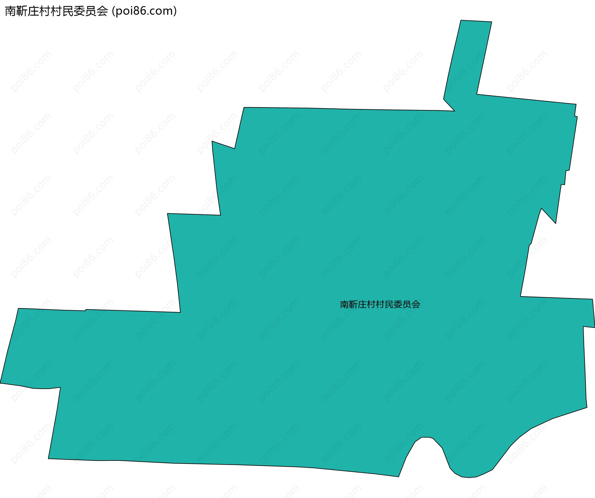 南靳庄村村民委员会边界地图
