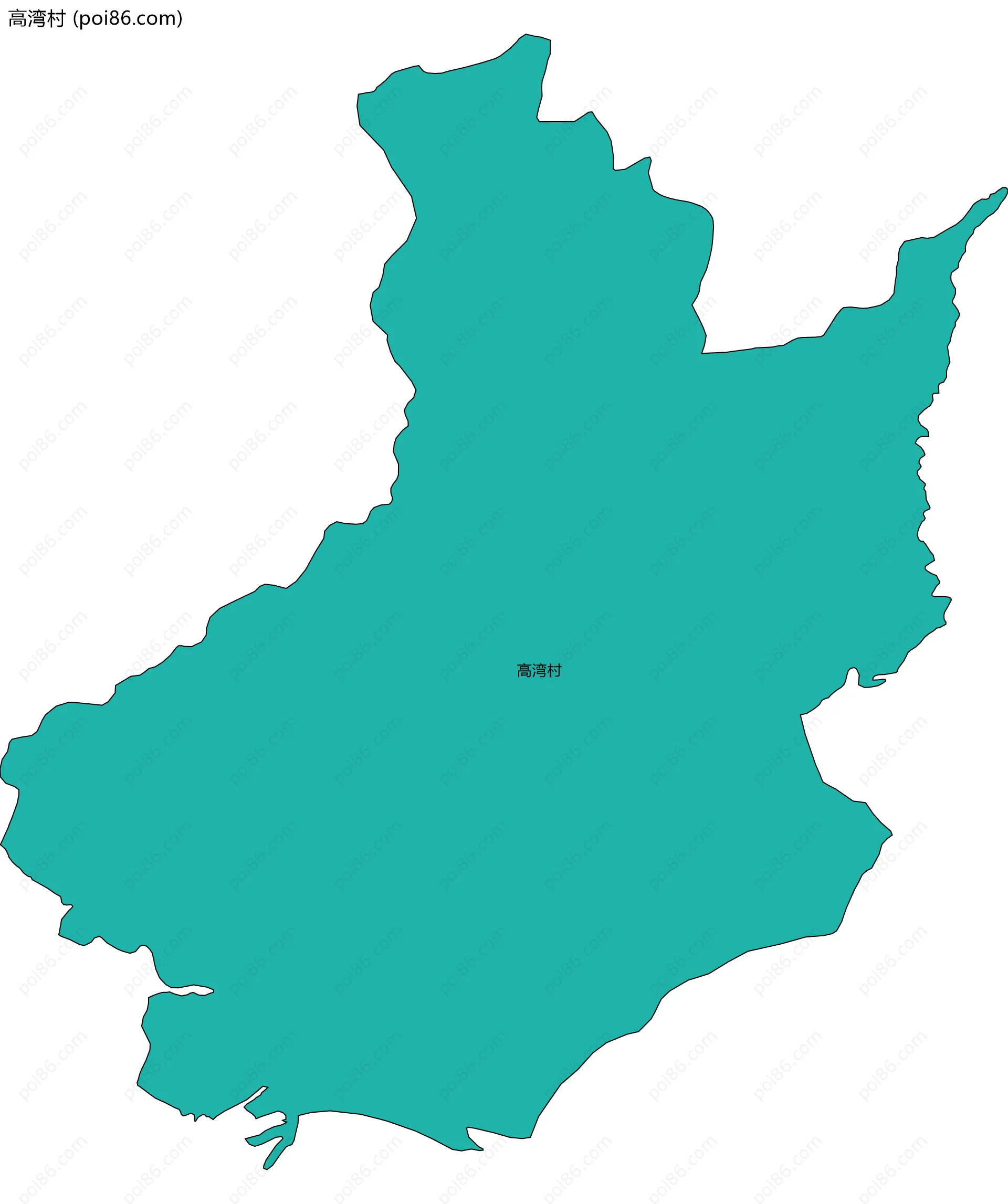 高湾村边界地图