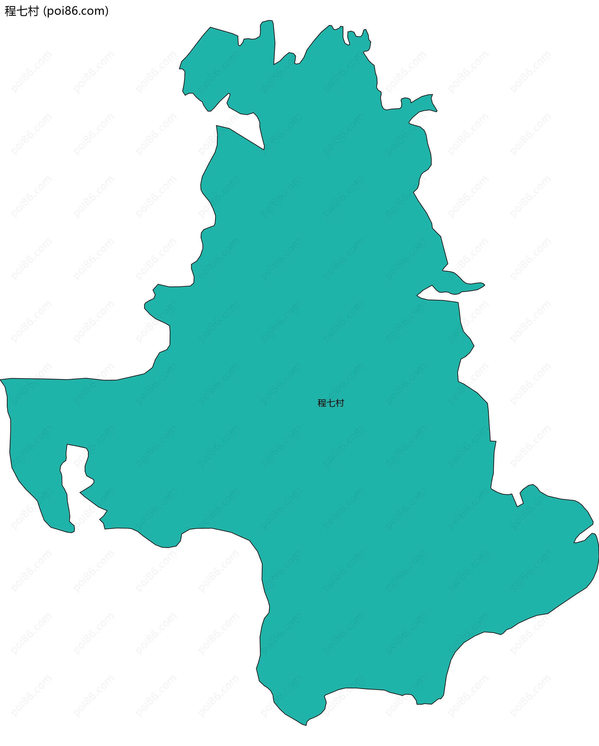 程七村边界地图