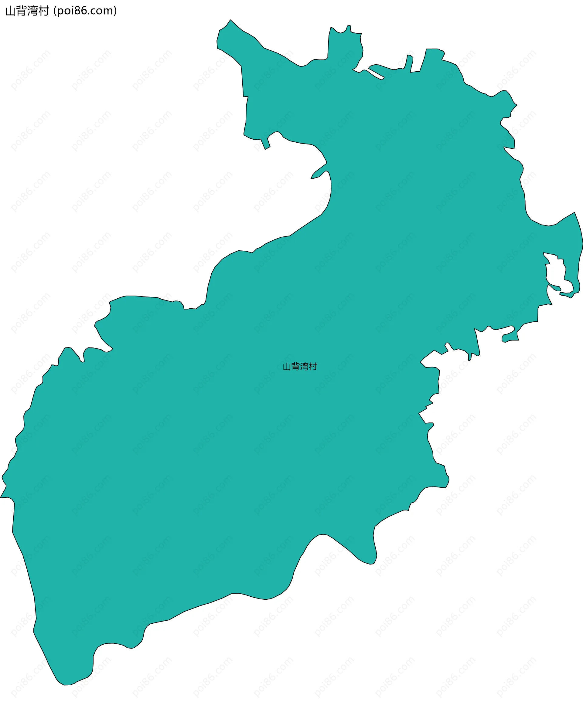 山背湾村边界地图