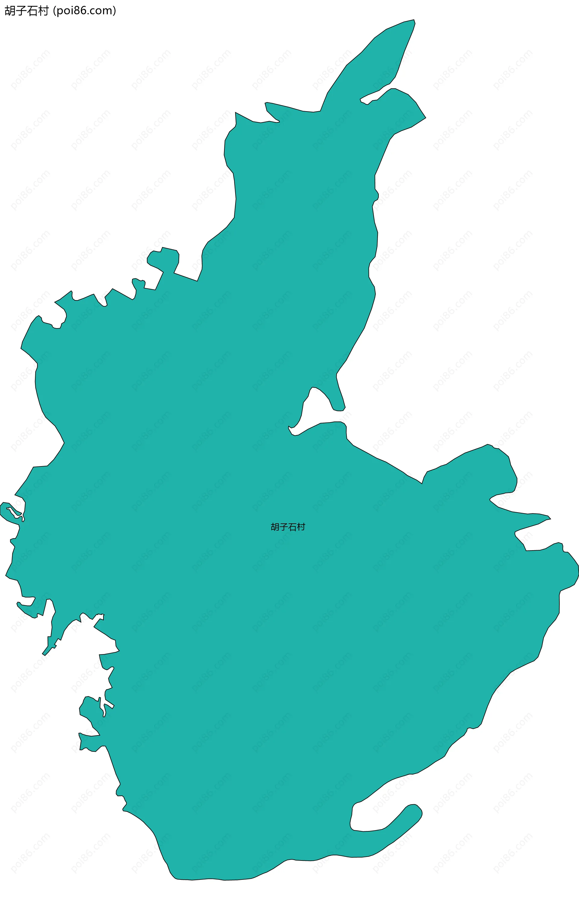 胡子石村边界地图