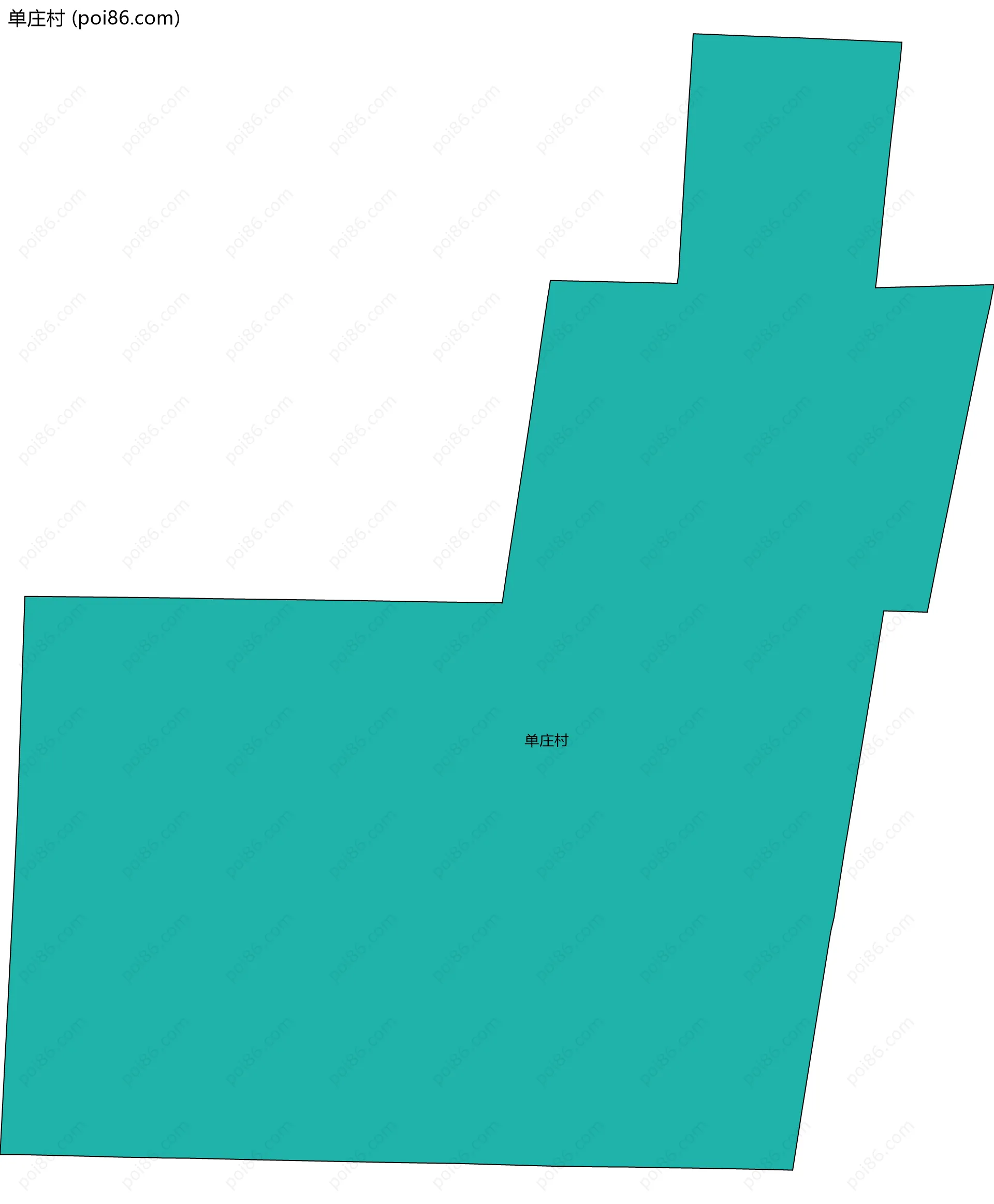 单庄村边界地图