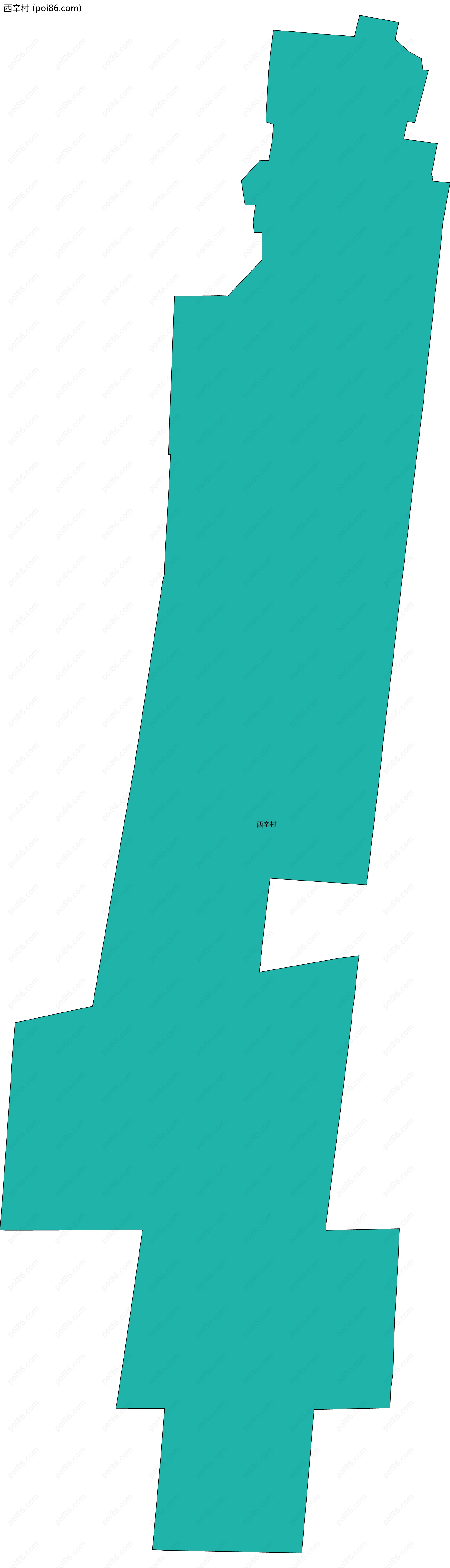 西辛村边界地图