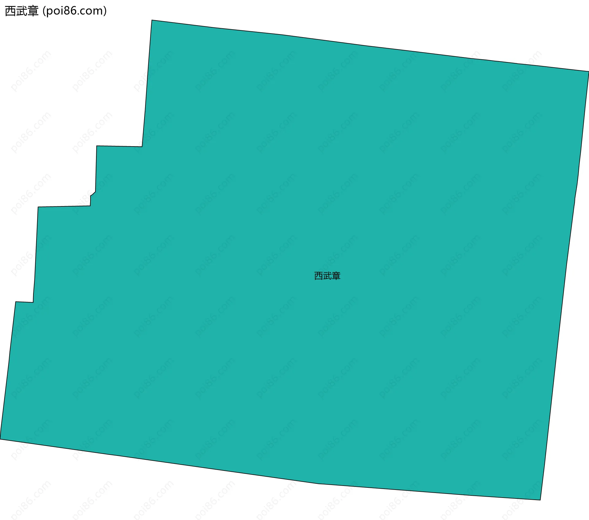 西武章边界地图