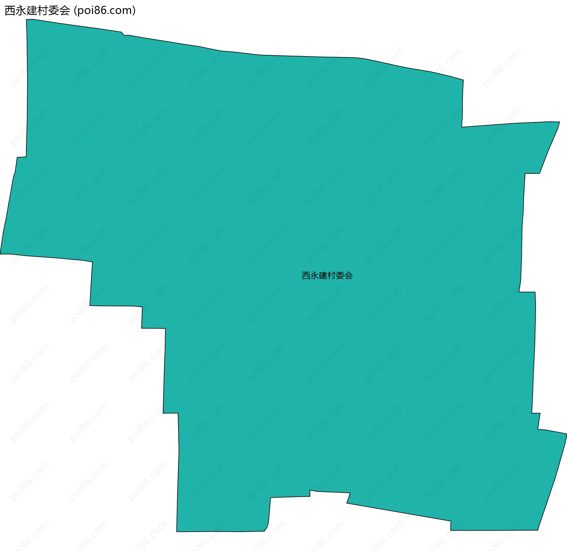 西永建村委会边界地图