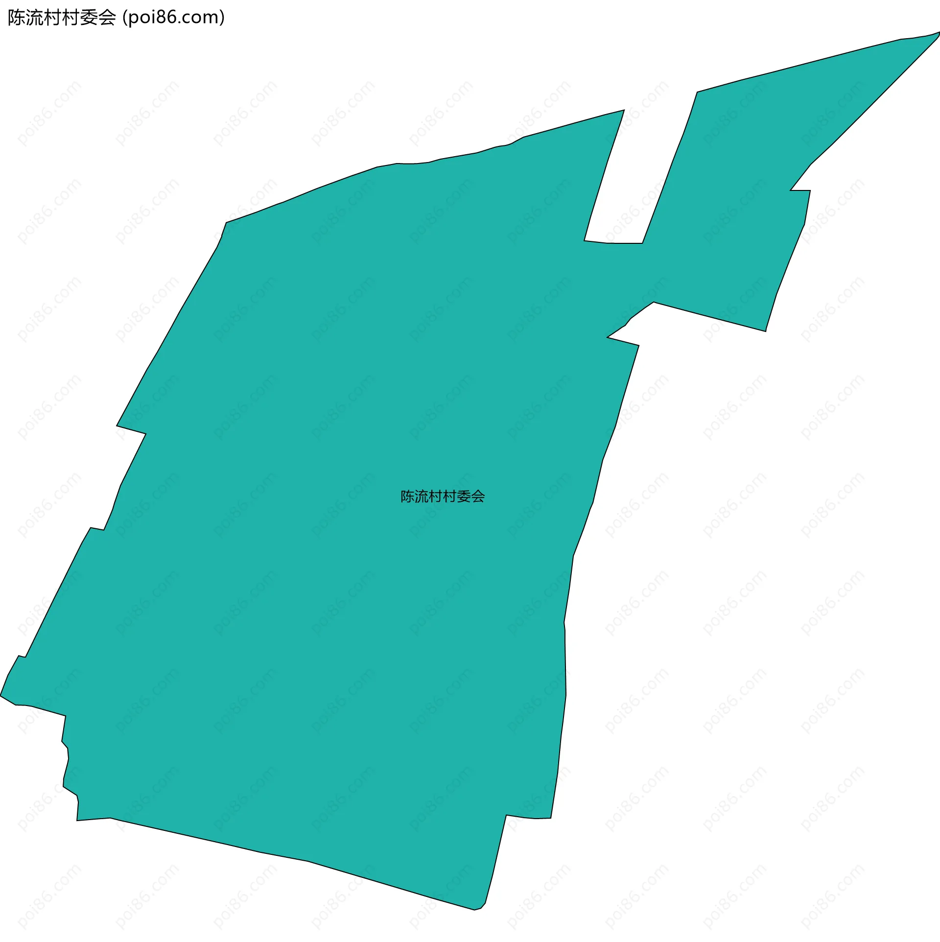 陈流村村委会边界地图