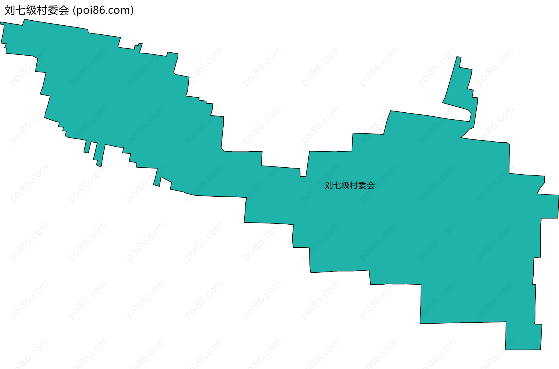 刘七级村委会边界地图