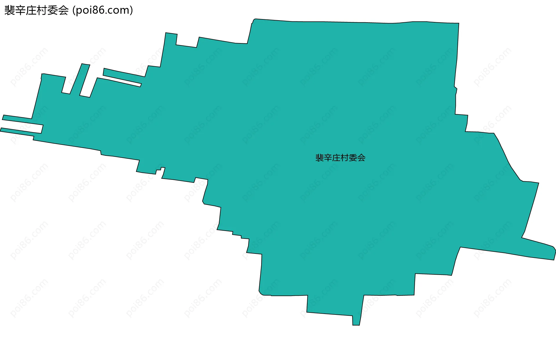 裴辛庄村委会边界地图