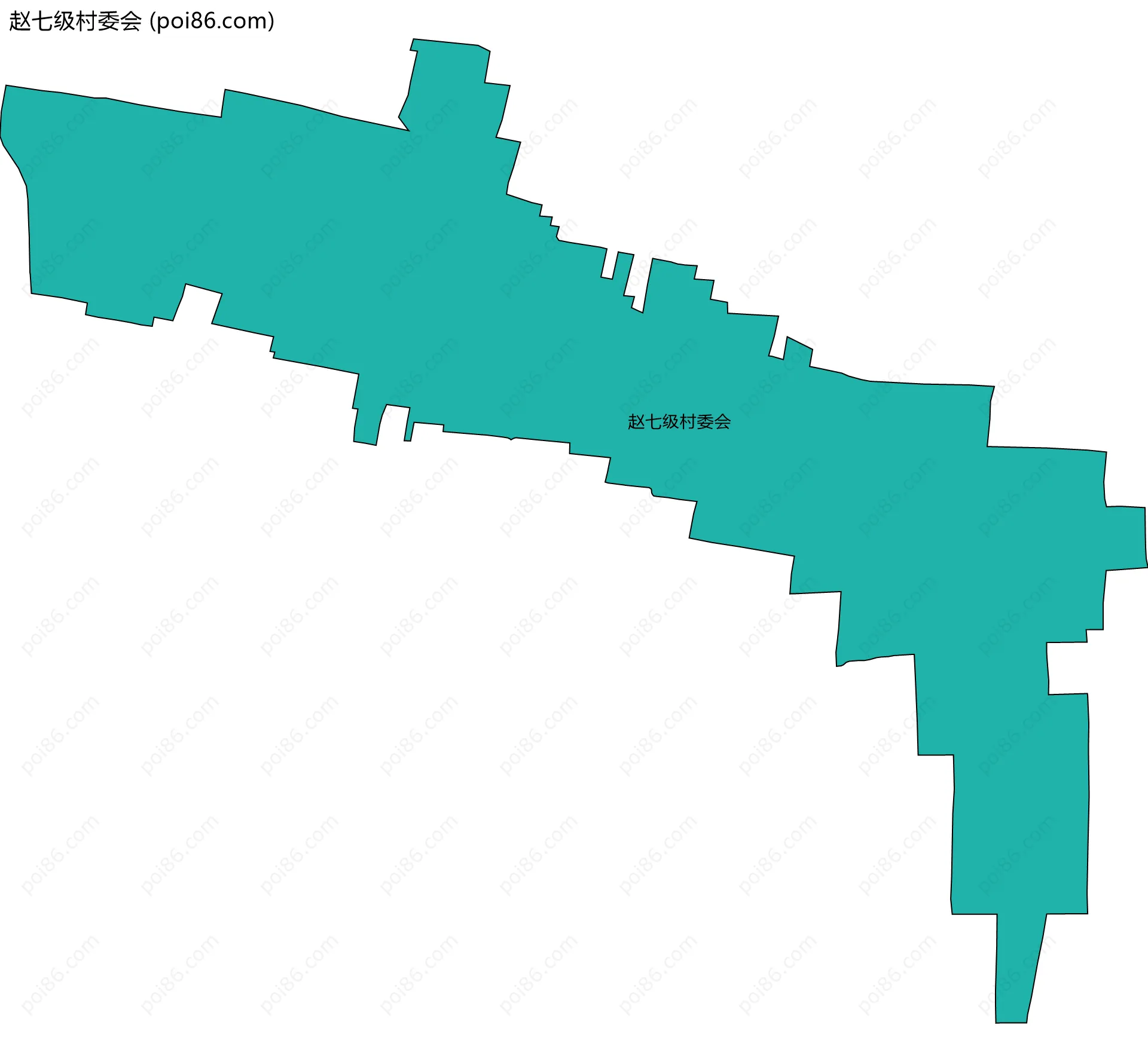 赵七级村委会边界地图