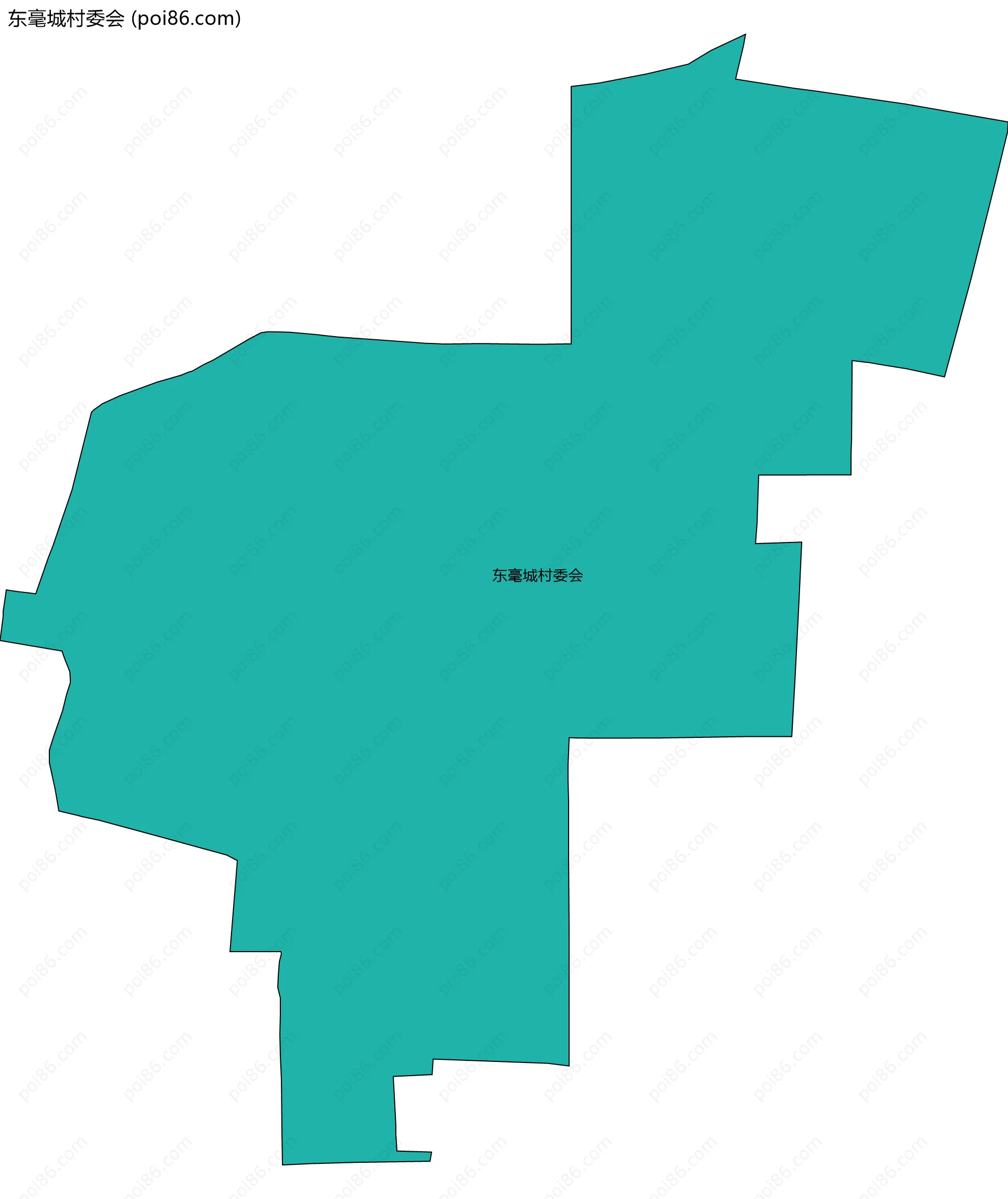 东毫城村委会边界地图