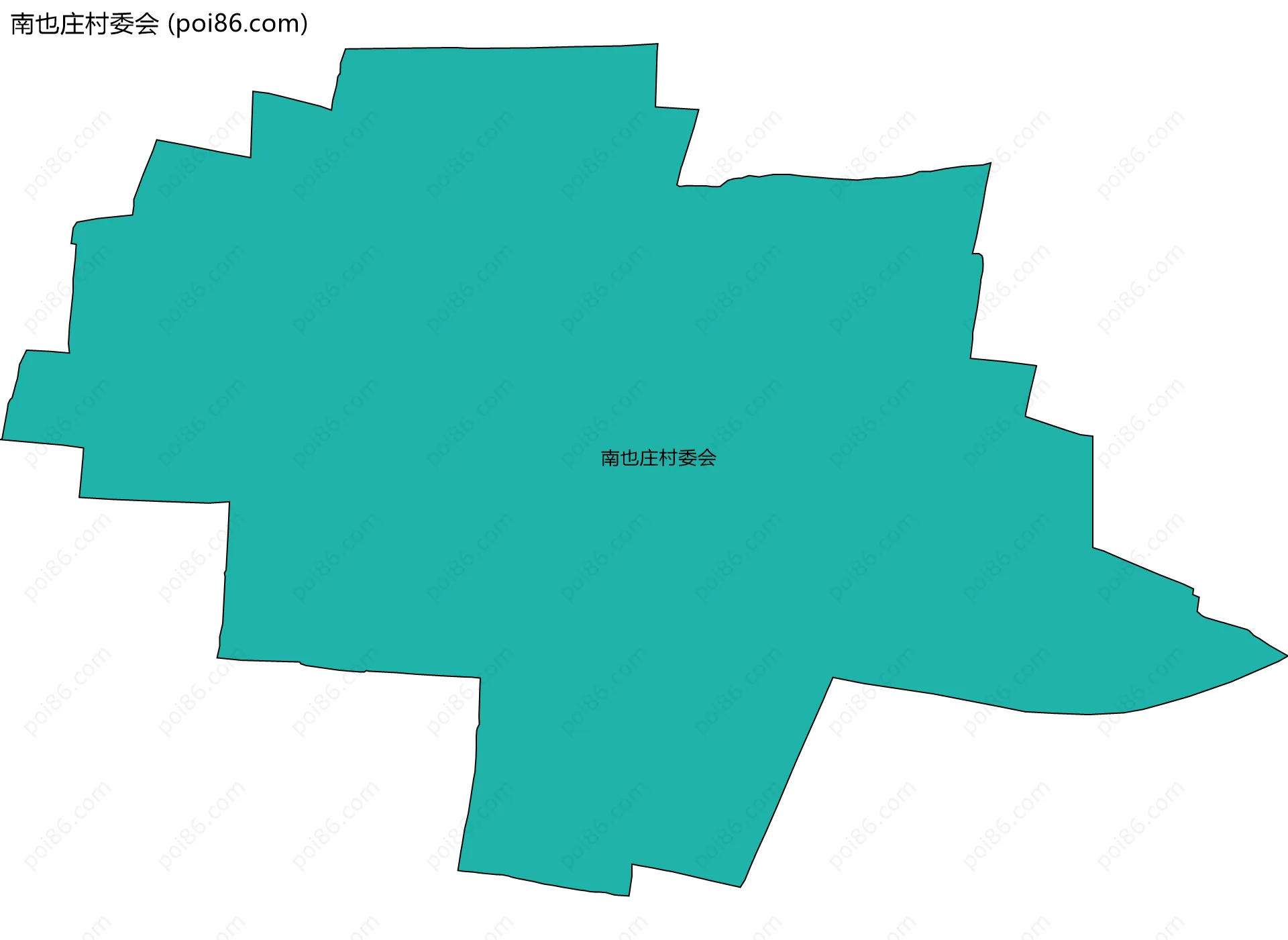 南也庄村委会边界地图