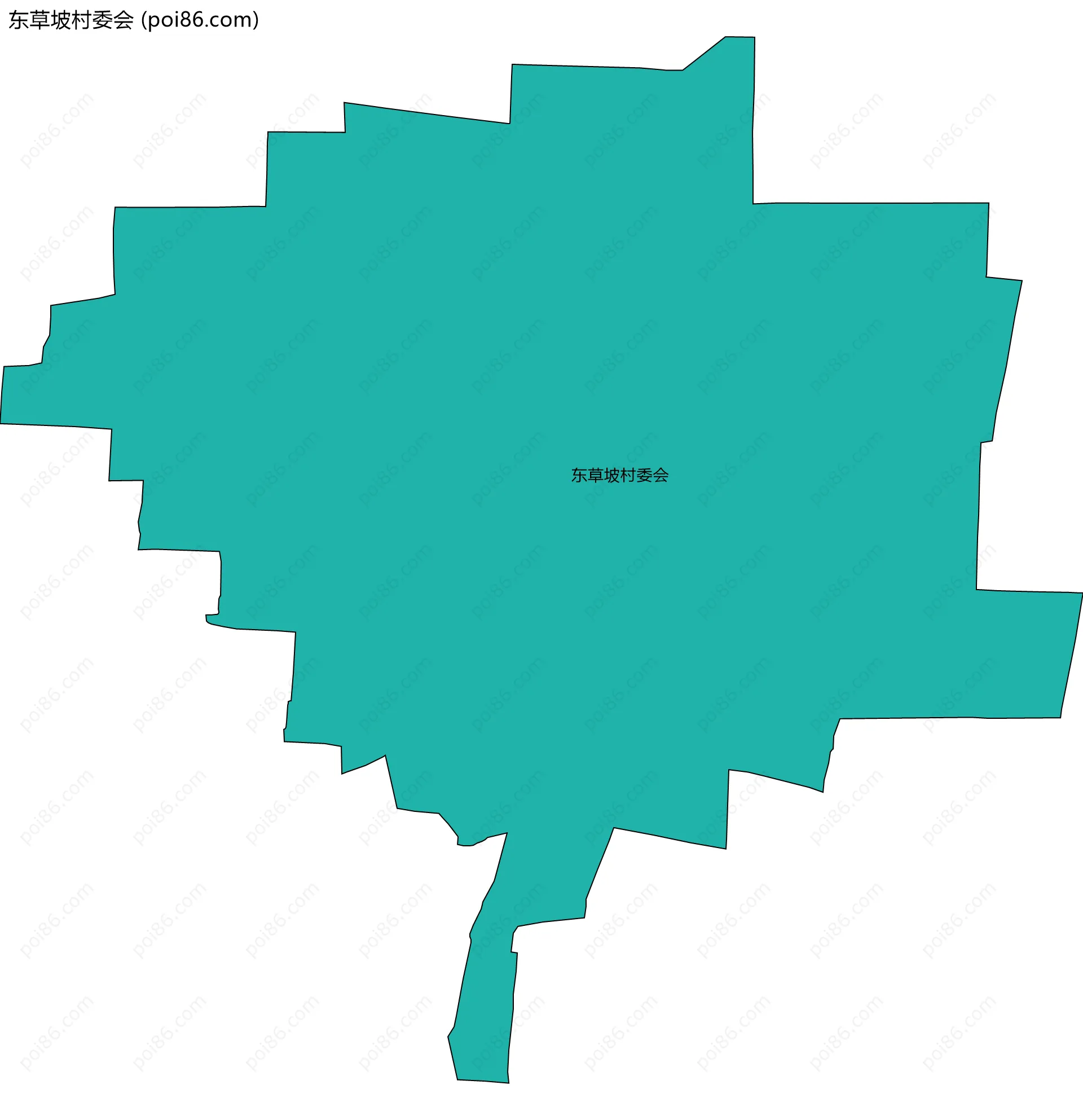 东草坡村委会边界地图
